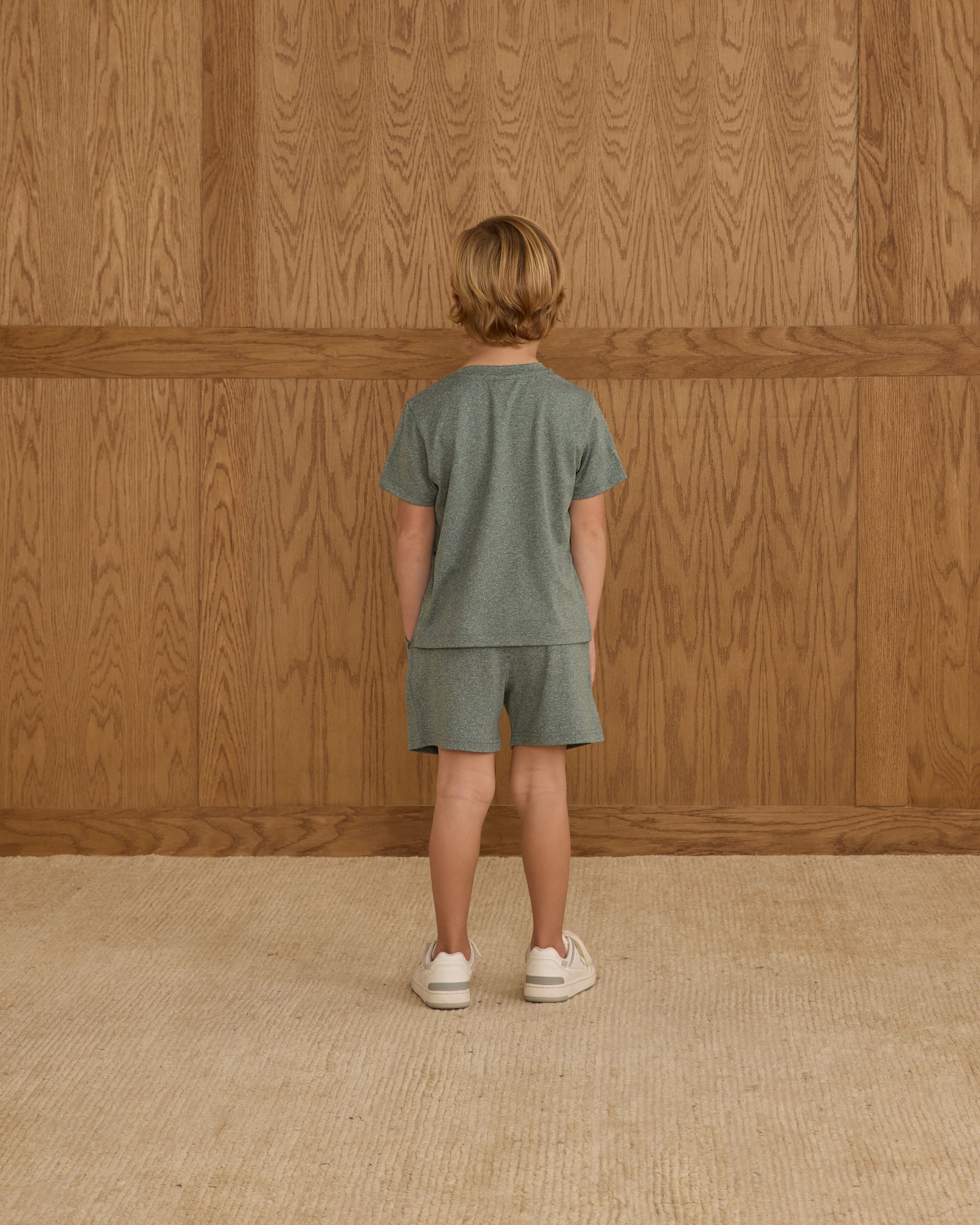 Cove Essential Tee || Heathered Green - Rylee + Cru | Kids Clothes | Trendy Baby Clothes | Modern Infant Outfits |