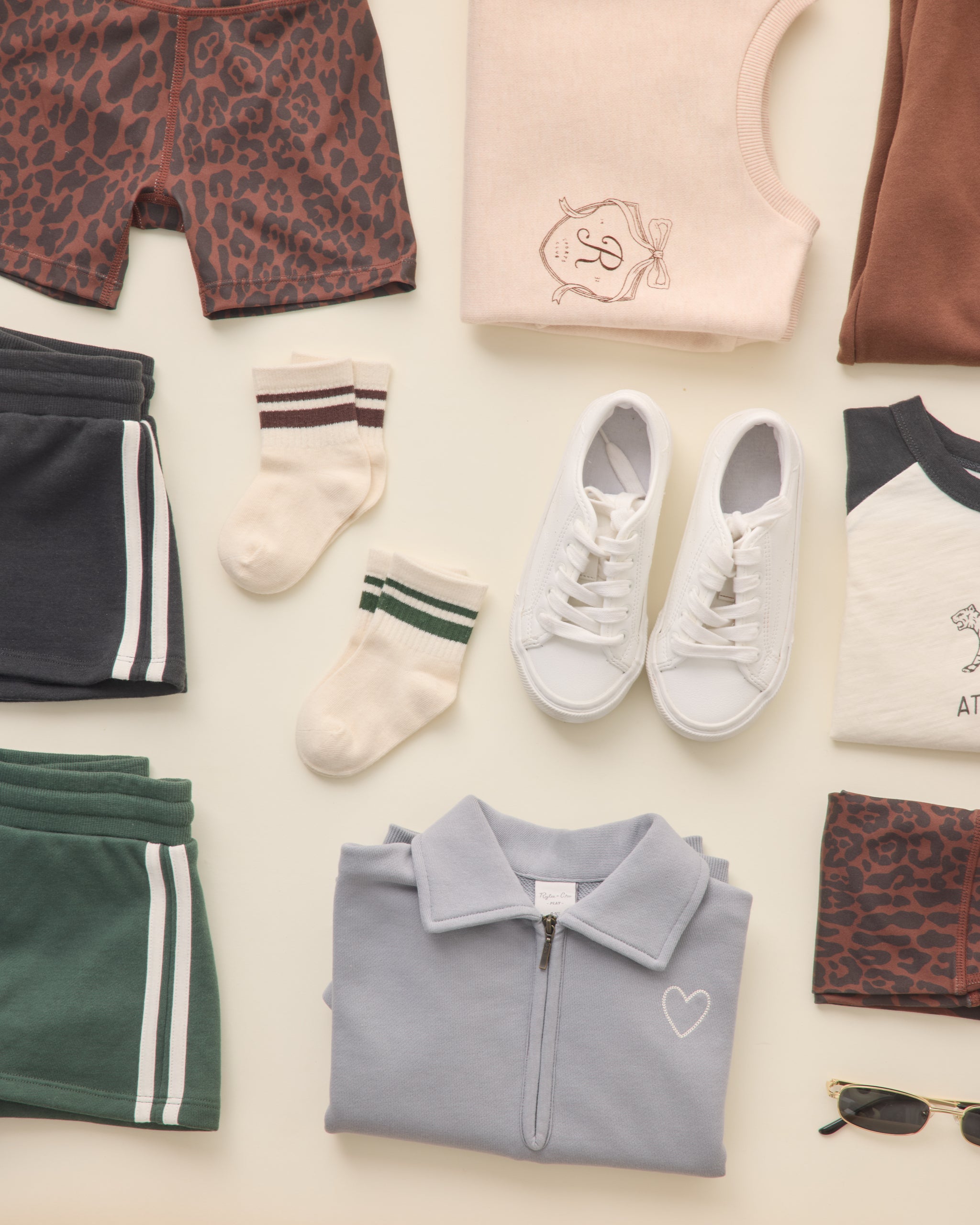 Quarter Zip Sweatshirt || Dusty Blue - Rylee + Cru | Kids Clothes | Trendy Baby Clothes | Modern Infant Outfits |