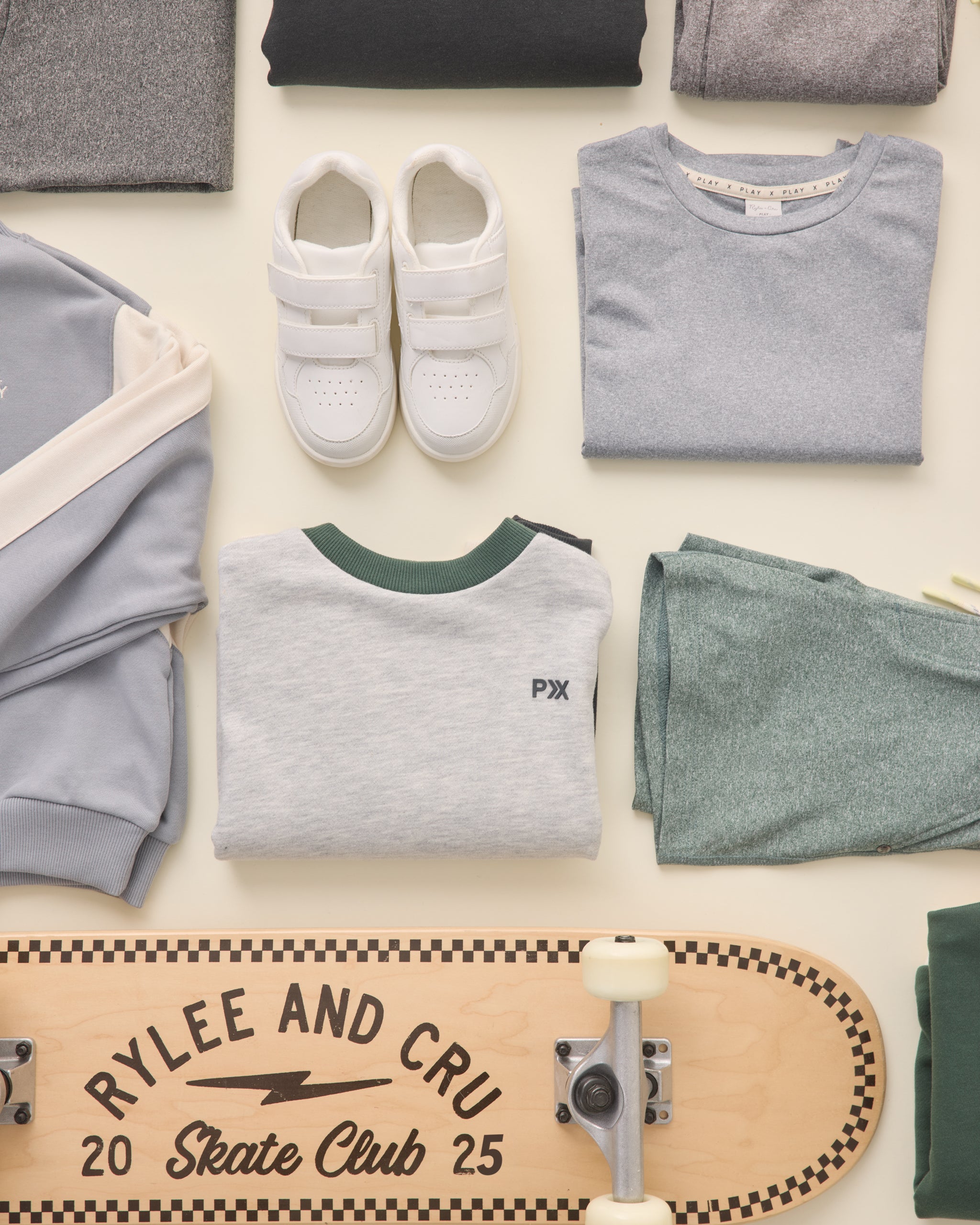 Relaxed Sweatshirt || Heathered Ash - Rylee + Cru | Kids Clothes | Trendy Baby Clothes | Modern Infant Outfits |