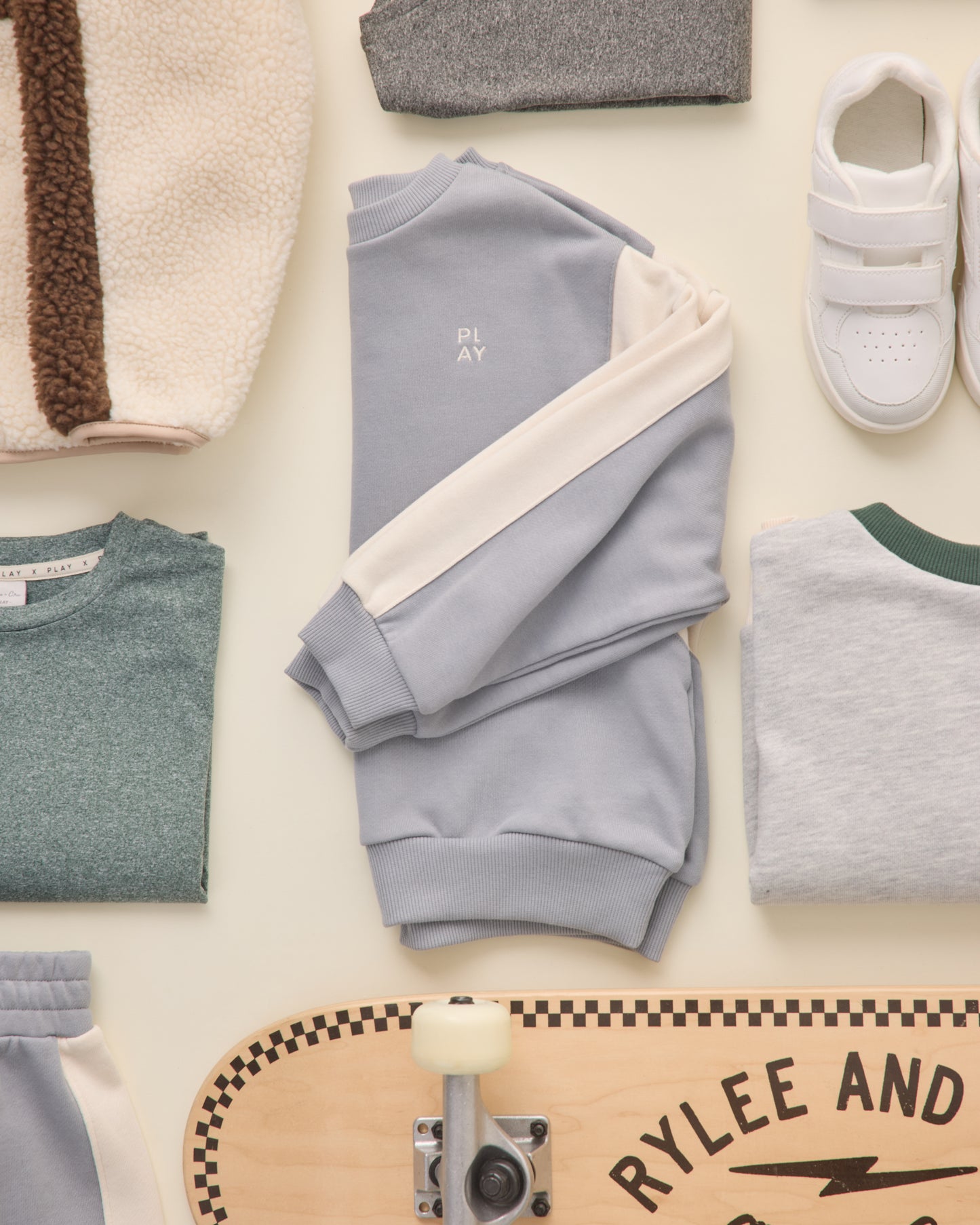 Relaxed Sweatshirt || Dusty Blue - Rylee + Cru | Kids Clothes | Trendy Baby Clothes | Modern Infant Outfits |