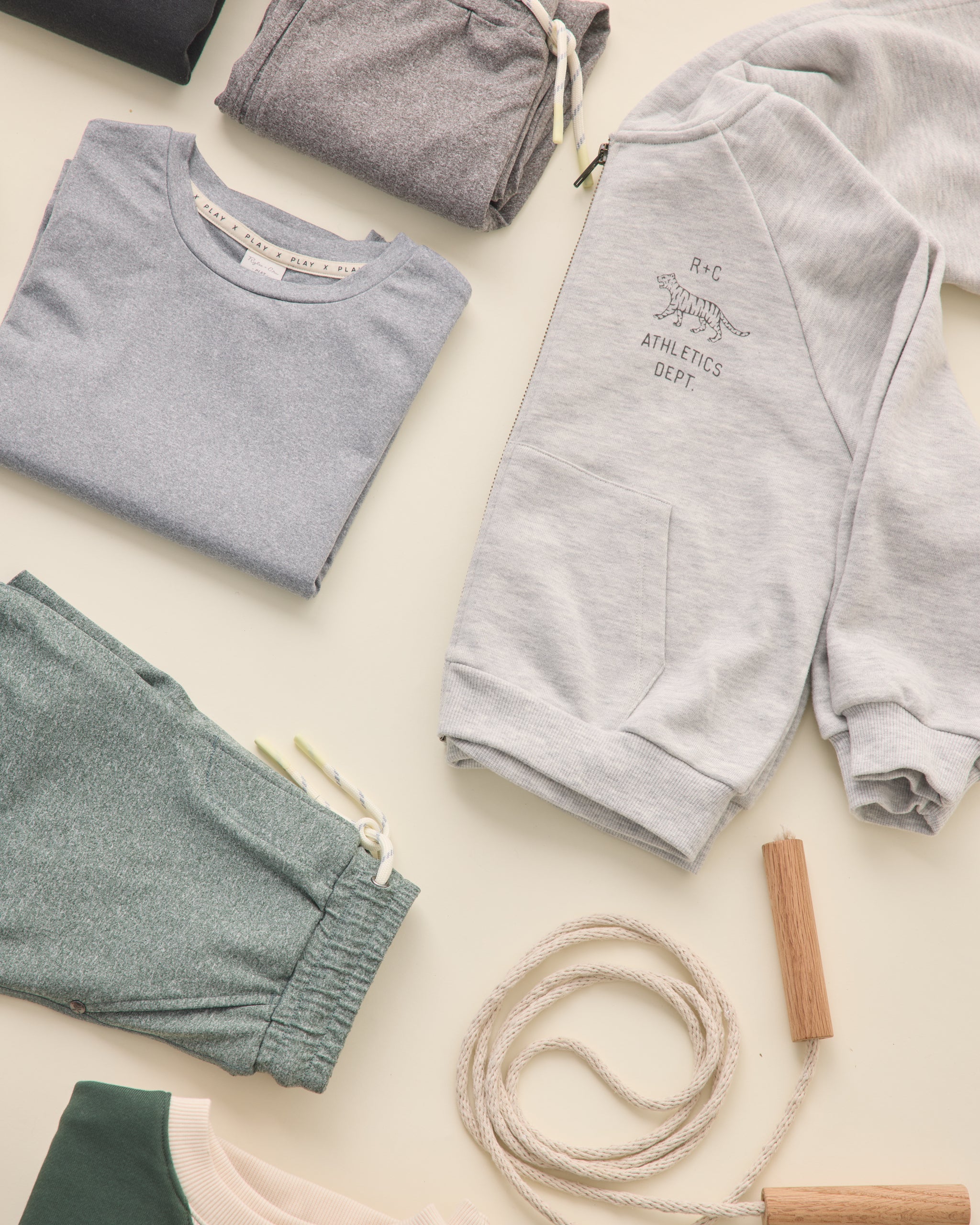 Zip Raglan Hoodie || Heathered Ash - Rylee + Cru | Kids Clothes | Trendy Baby Clothes | Modern Infant Outfits |