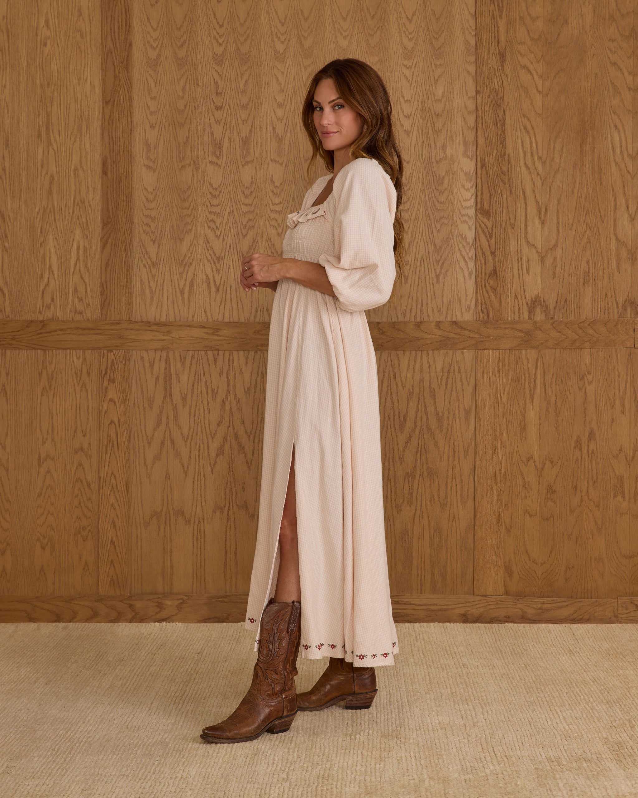 Magnolia Dress | Petal Gingham - Rylee + Cru | Kids Clothes | Trendy Baby Clothes | Modern Infant Outfits |