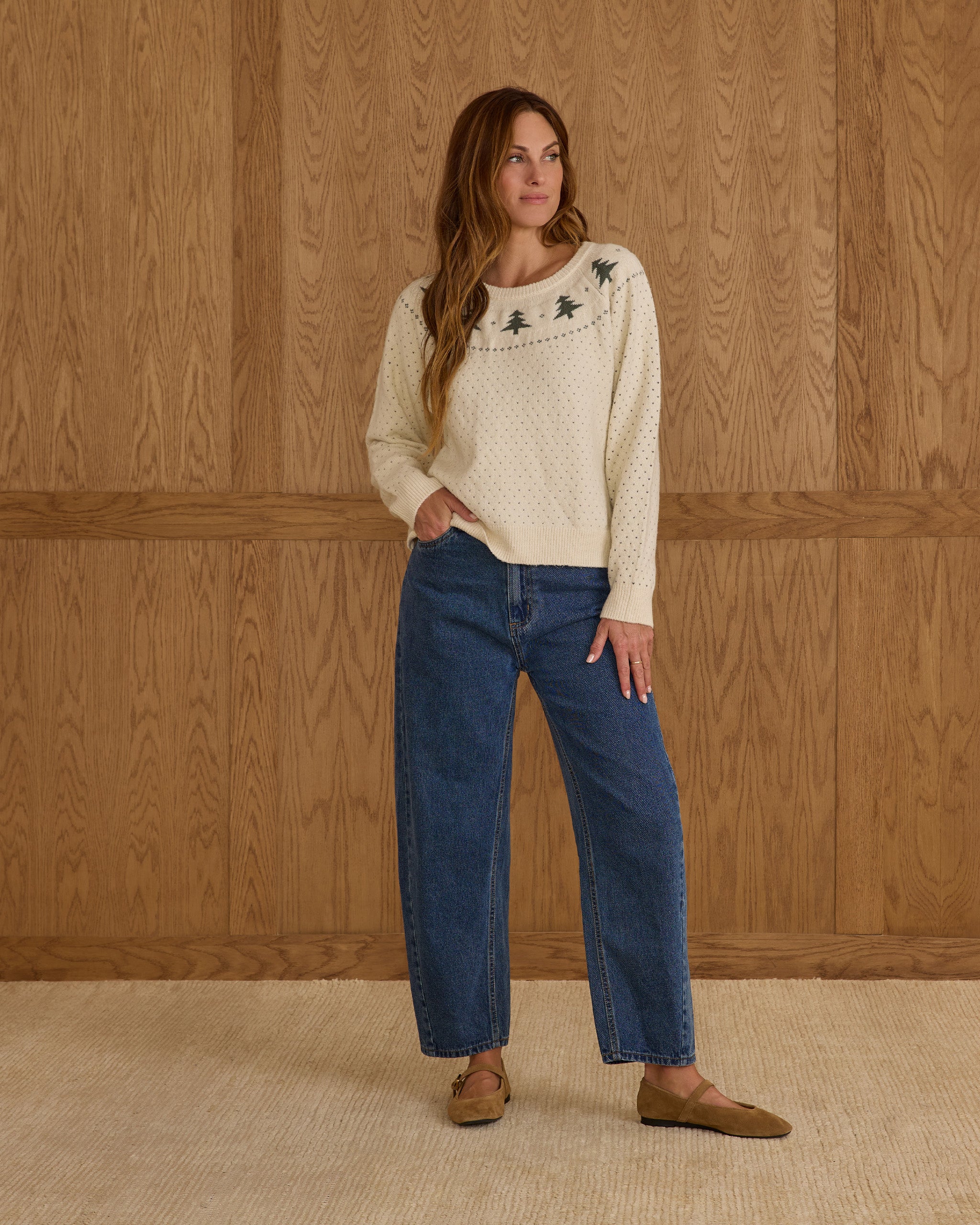 Fair Isle Sweater | Trees - Rylee + Cru | Kids Clothes | Trendy Baby Clothes | Modern Infant Outfits |