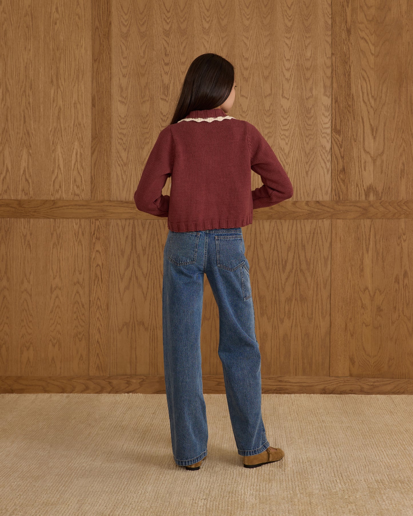 Baggy Wide Leg Pant || Indigo Denim - Rylee + Cru | Kids Clothes | Trendy Baby Clothes | Modern Infant Outfits |