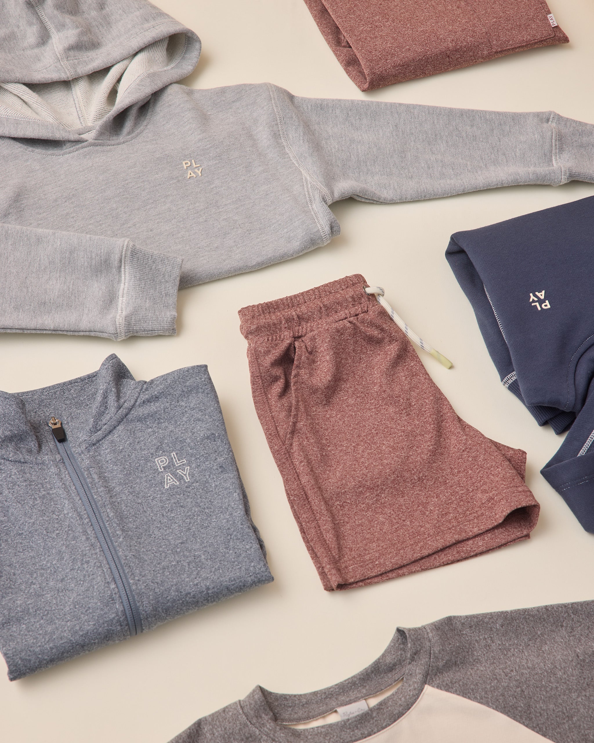 Oceanside Tech Short || Heathered Burgundy - Rylee + Cru | Kids Clothes | Trendy Baby Clothes | Modern Infant Outfits |