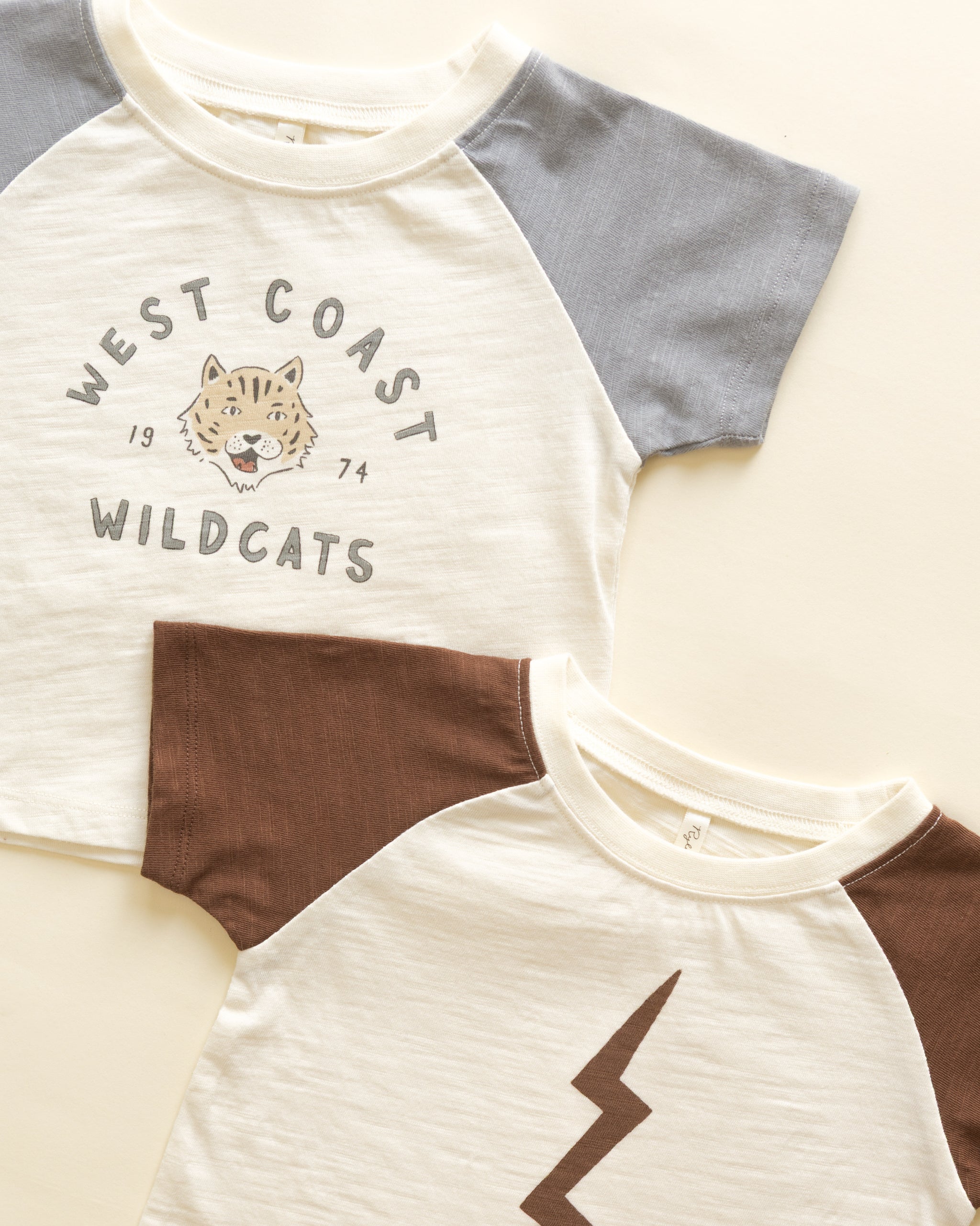 Raglan Short Sleeve Tee || Wildcats - Rylee + Cru | Kids Clothes | Trendy Baby Clothes | Modern Infant Outfits |