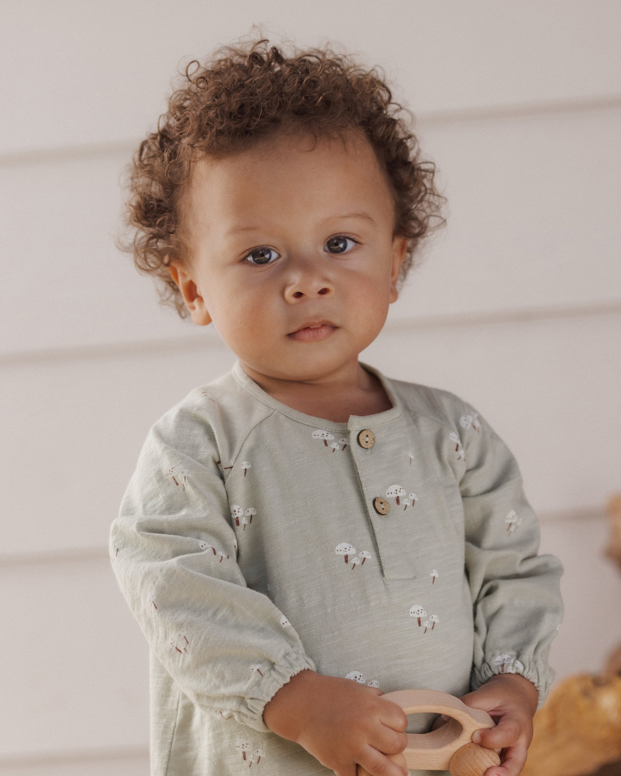 Henley Jumpsuit Mushrooms - Rylee + Cru | Kids Clothes | Trendy Baby Clothes | Modern Infant Outfits |