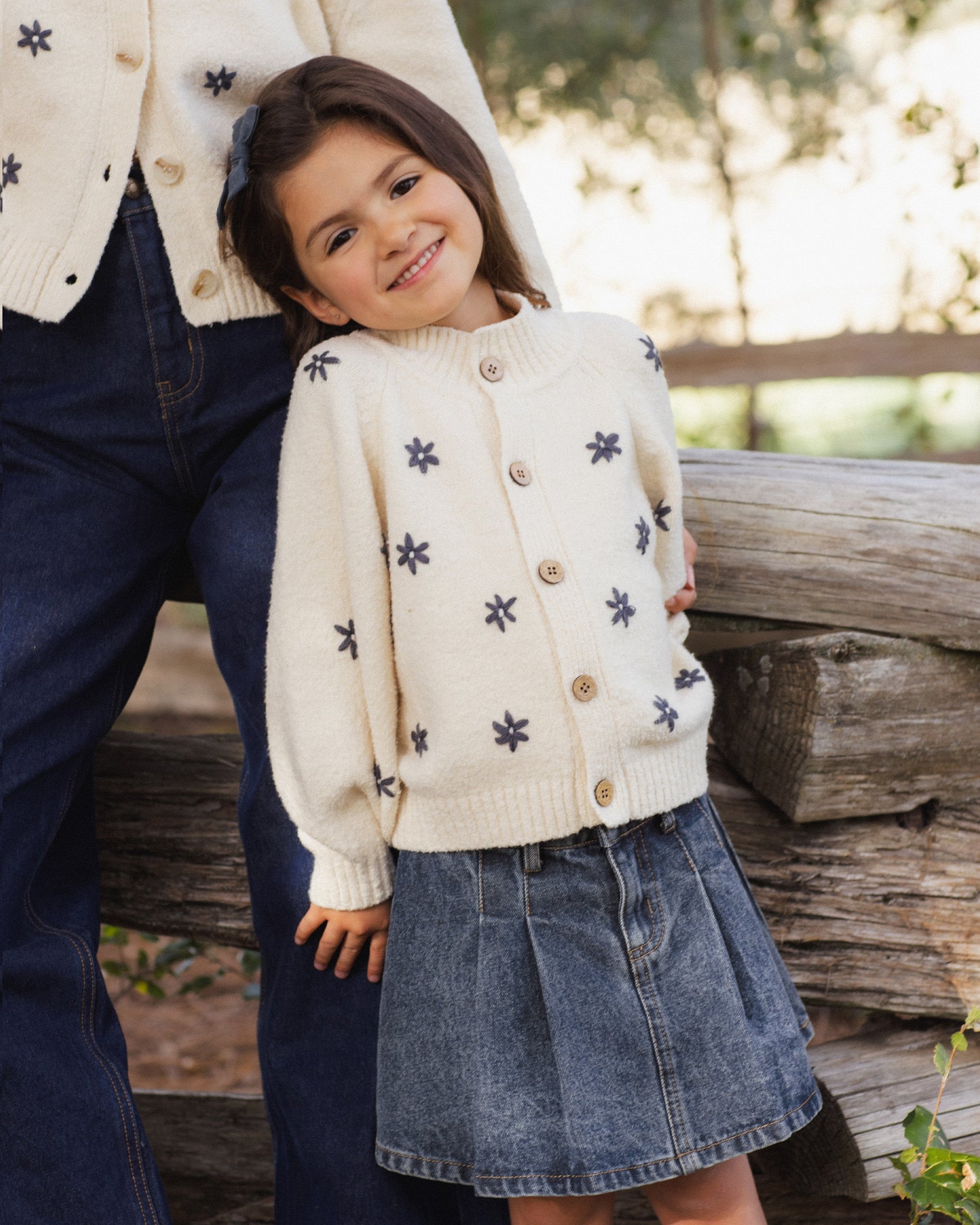 Tulip Cardigan Midnight Daisies - Rylee + Cru | Kids Clothes | Trendy Baby Clothes | Modern Infant Outfits |
