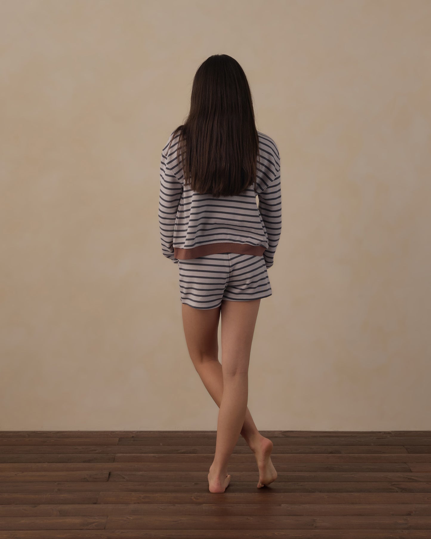 Teen Sweat Short Midnight Stripe - Rylee + Cru | Kids Clothes | Trendy Baby Clothes | Modern Infant Outfits |