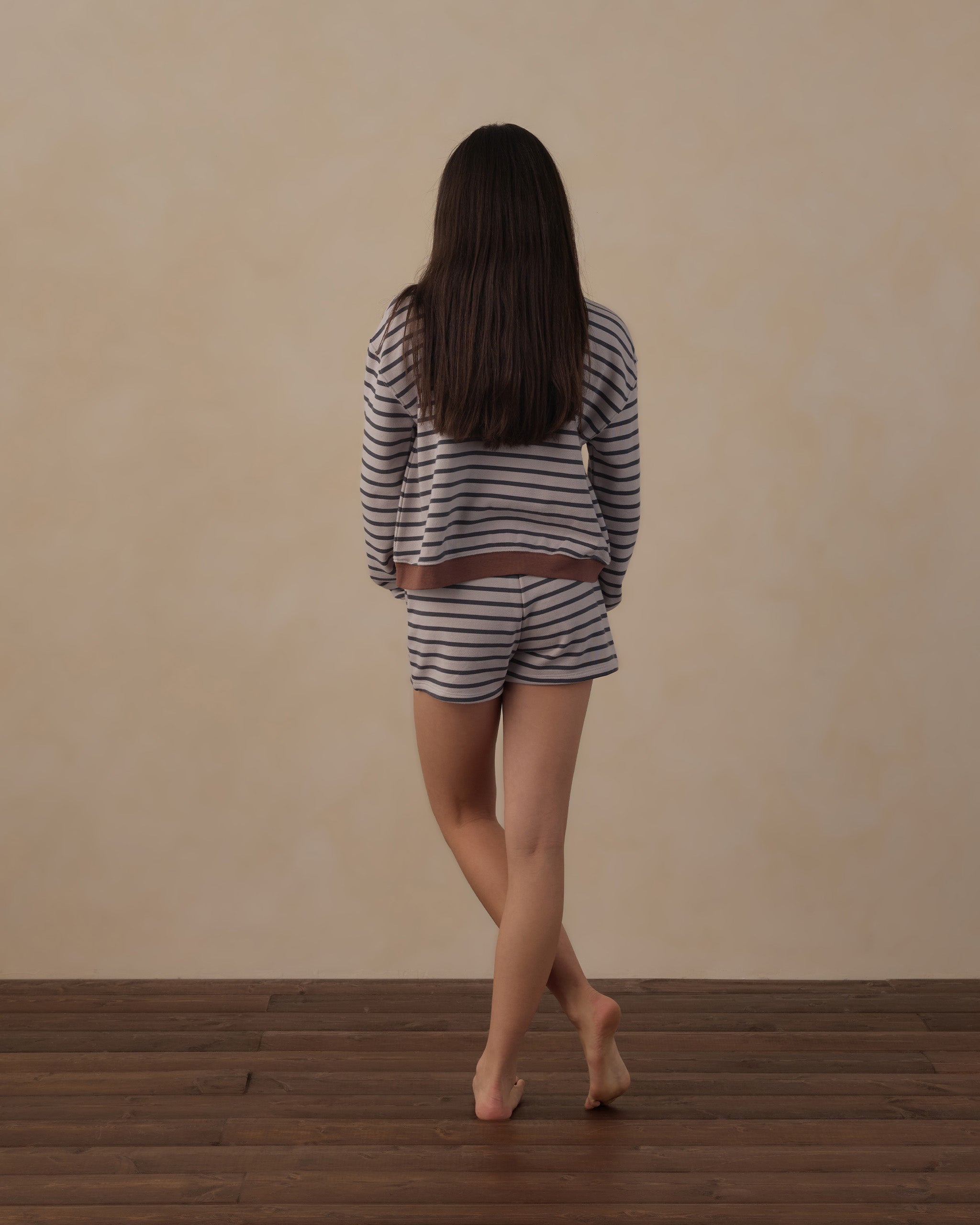 Teen Sweat Short Midnight Stripe - Rylee + Cru | Kids Clothes | Trendy Baby Clothes | Modern Infant Outfits |