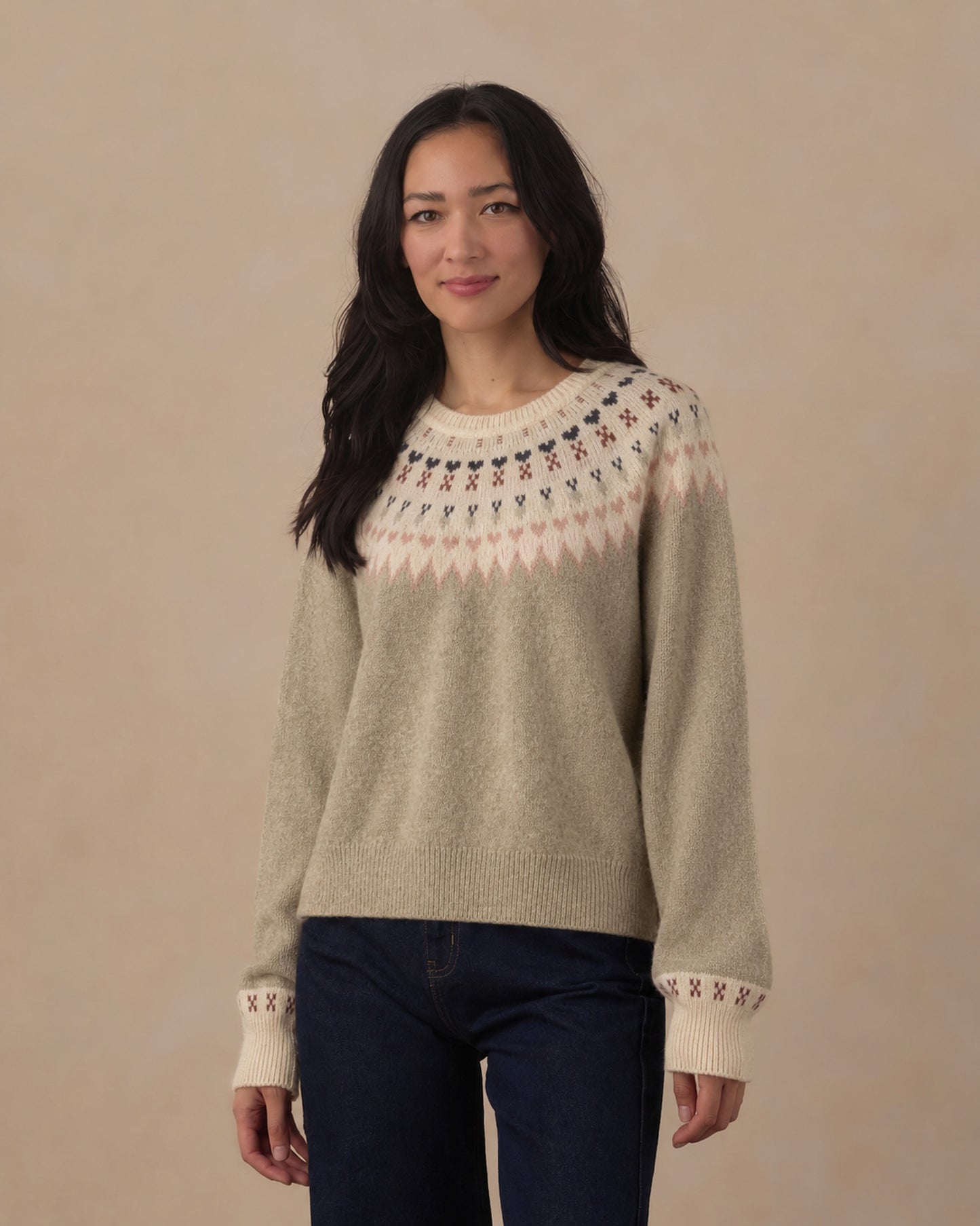 Women's Fair Isle Sweater Sage - Rylee + Cru | Kids Clothes | Trendy Baby Clothes | Modern Infant Outfits |