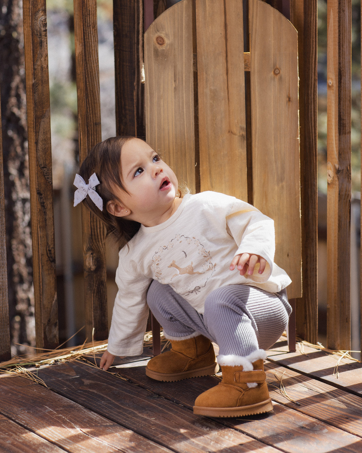 Luna Long Sleeve Fawn - Rylee + Cru | Kids Clothes | Trendy Baby Clothes | Modern Infant Outfits |
