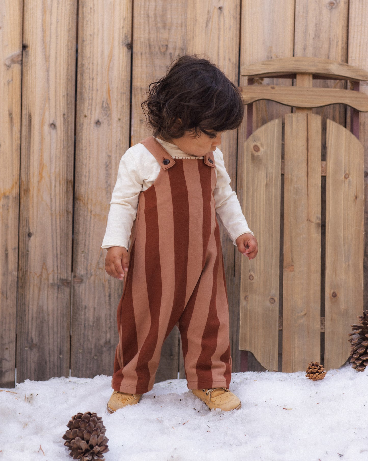 Asher Overalls Brick Stripe - Rylee + Cru | Kids Clothes | Trendy Baby Clothes | Modern Infant Outfits |