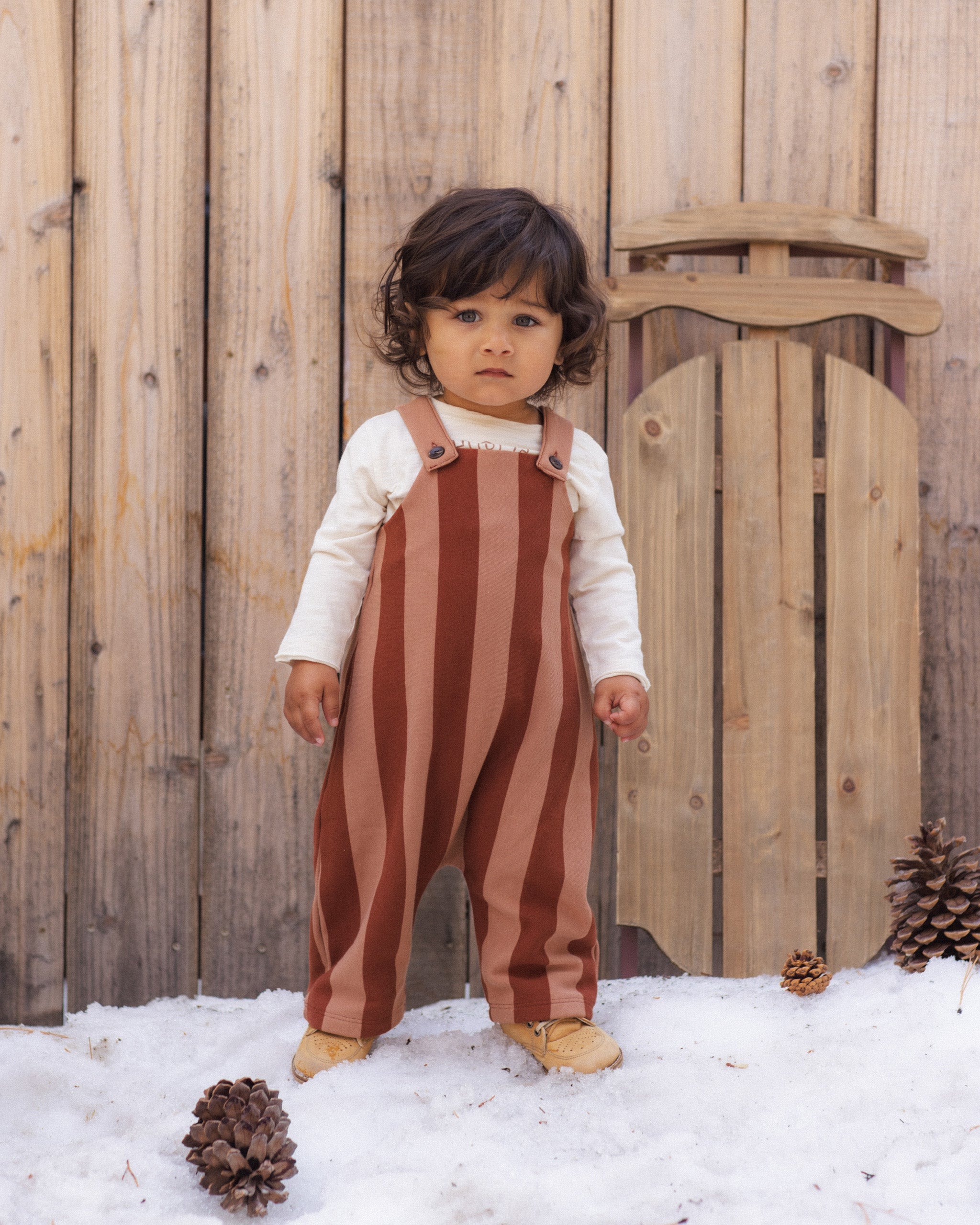 Asher Overalls Brick Stripe - Rylee + Cru | Kids Clothes | Trendy Baby Clothes | Modern Infant Outfits |