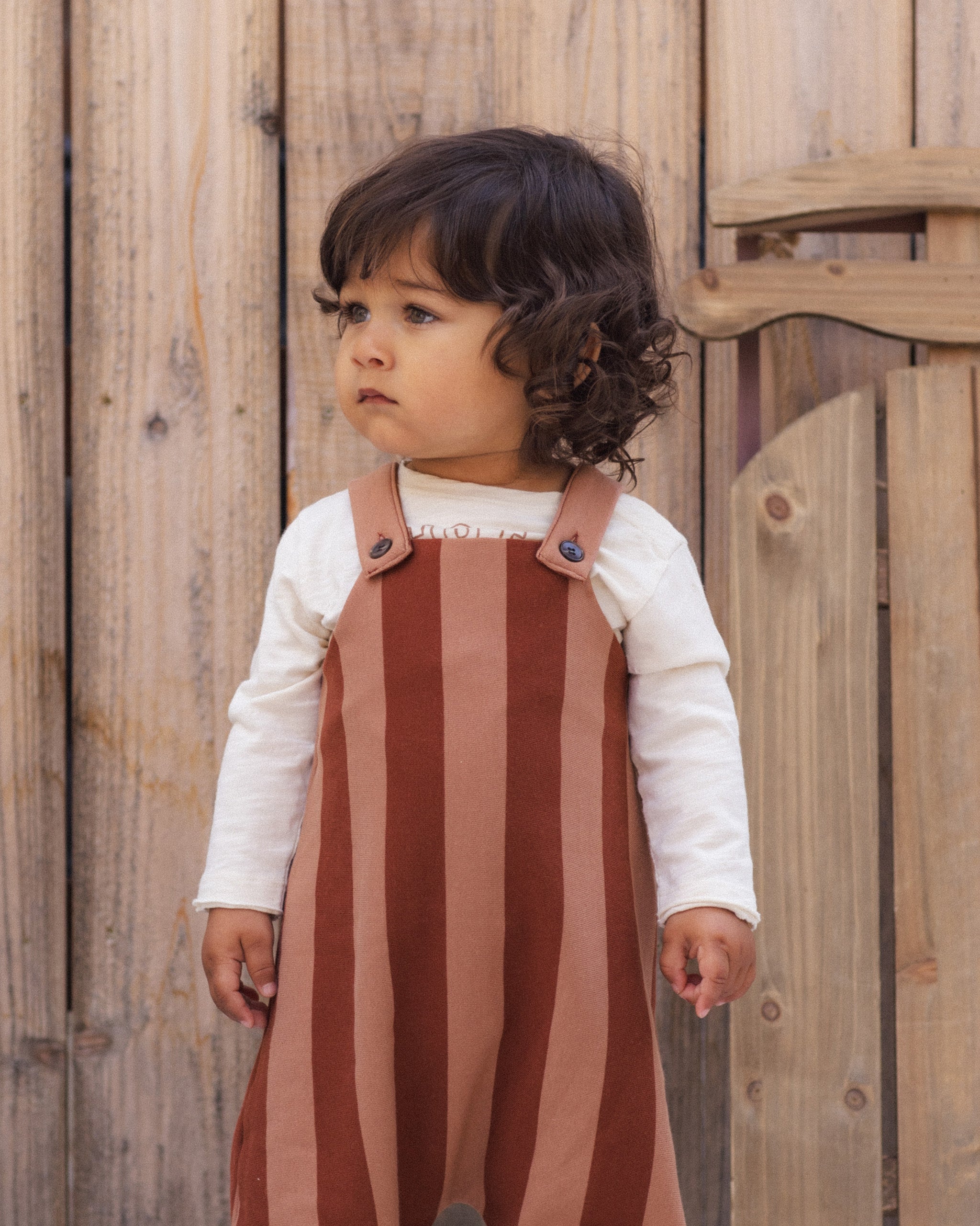 Asher Overalls Brick Stripe - Rylee + Cru | Kids Clothes | Trendy Baby Clothes | Modern Infant Outfits |