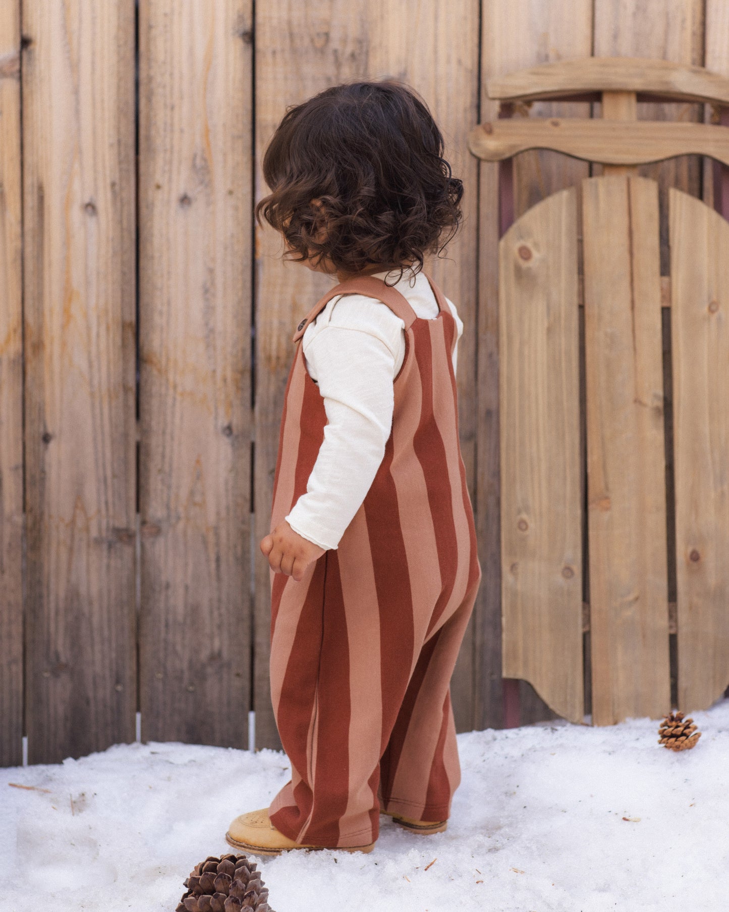 Asher Overalls Brick Stripe - Rylee + Cru | Kids Clothes | Trendy Baby Clothes | Modern Infant Outfits |
