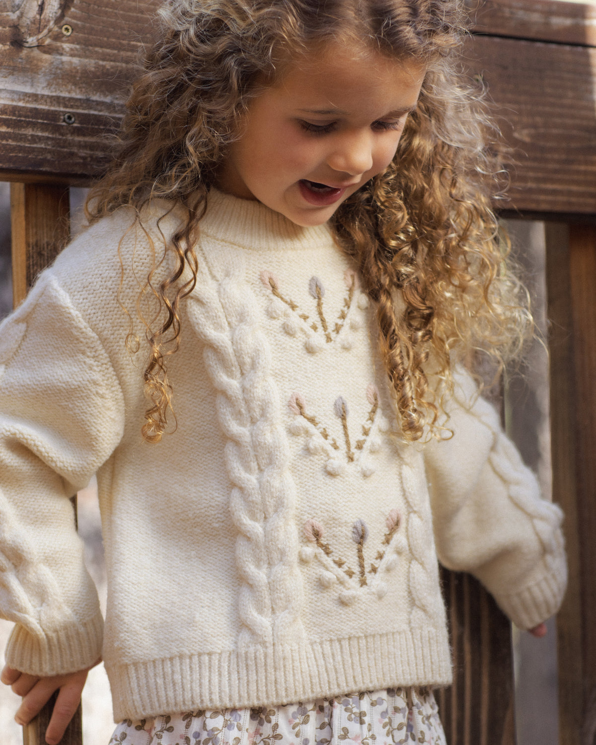 Reagan Sweater Natural - Rylee + Cru | Kids Clothes | Trendy Baby Clothes | Modern Infant Outfits |