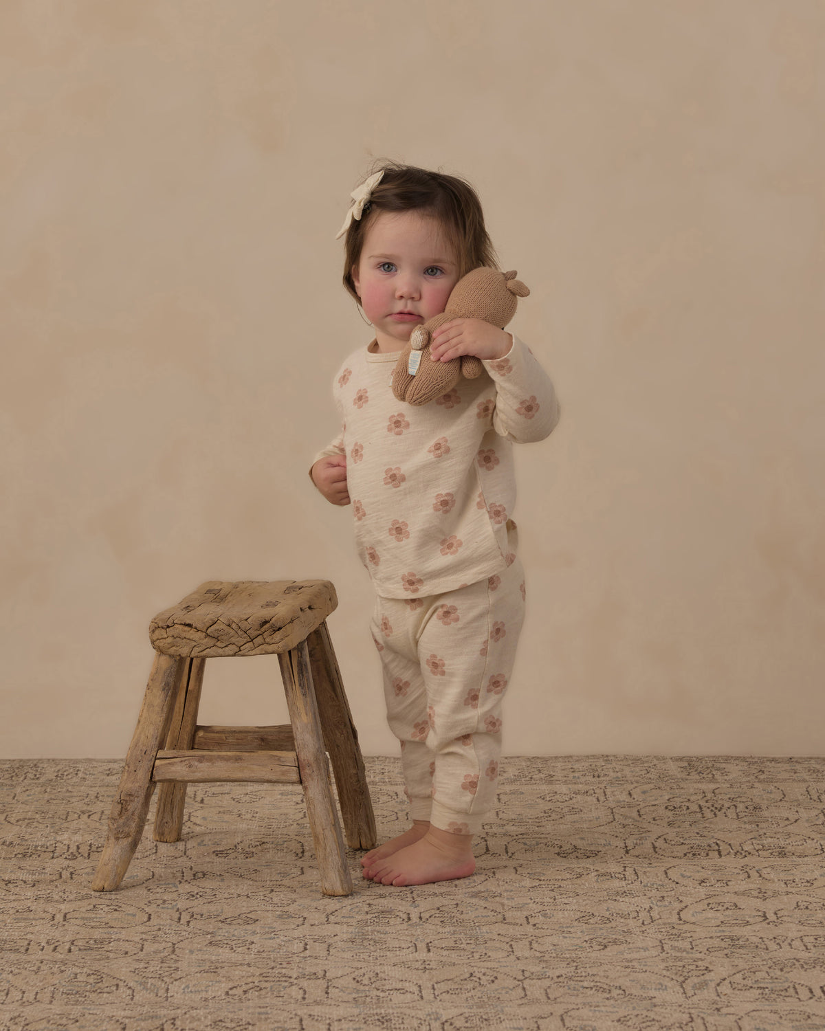 Set maglietta + pantaloni a maniche lunghe Margherite rosa