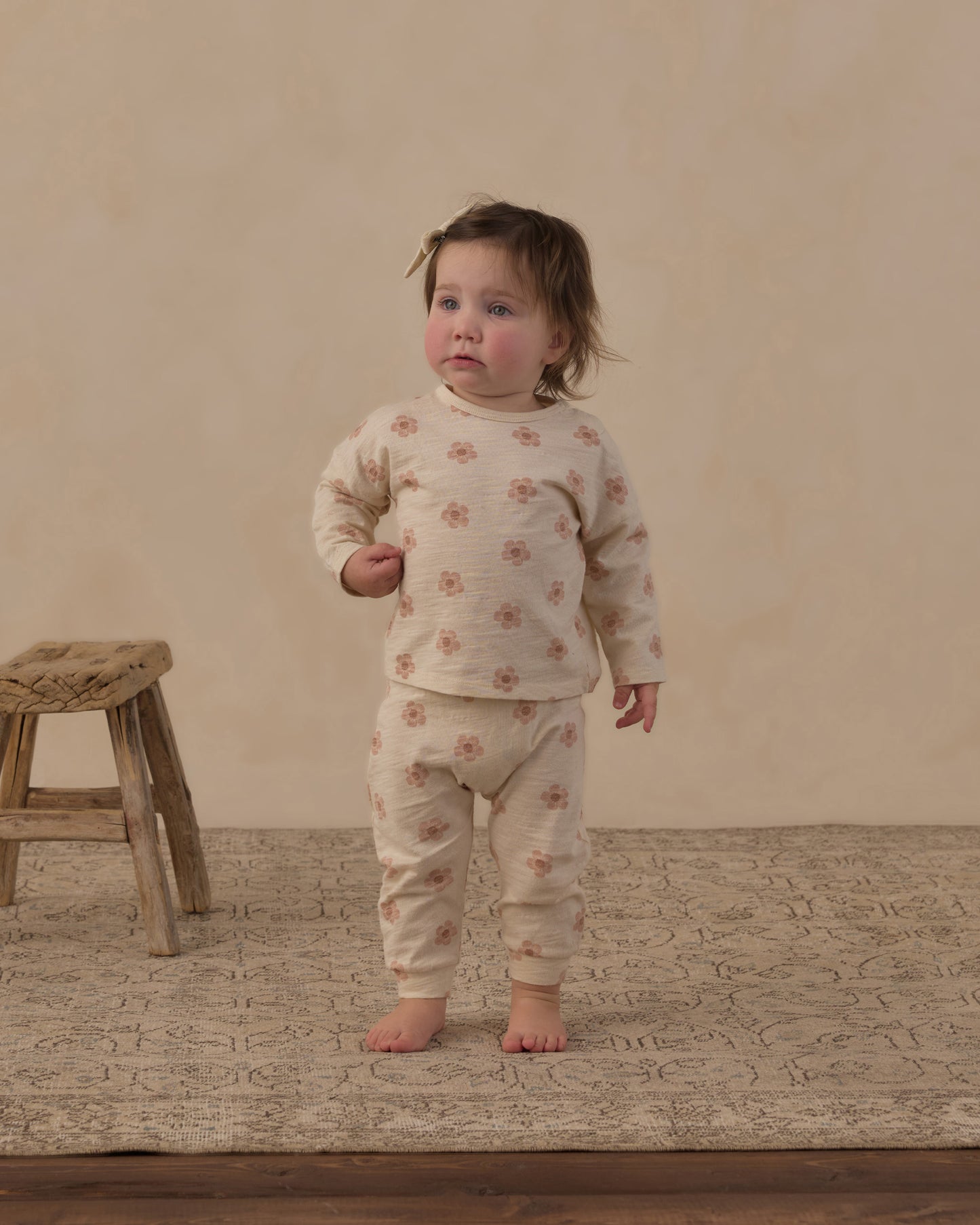Set maglietta + pantaloni a maniche lunghe Margherite rosa