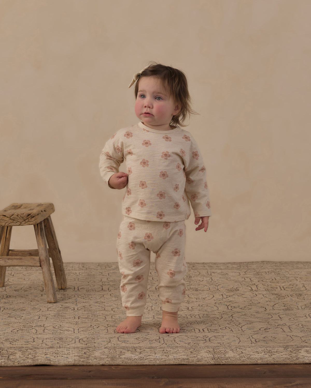 Set maglietta + pantaloni a maniche lunghe Margherite rosa