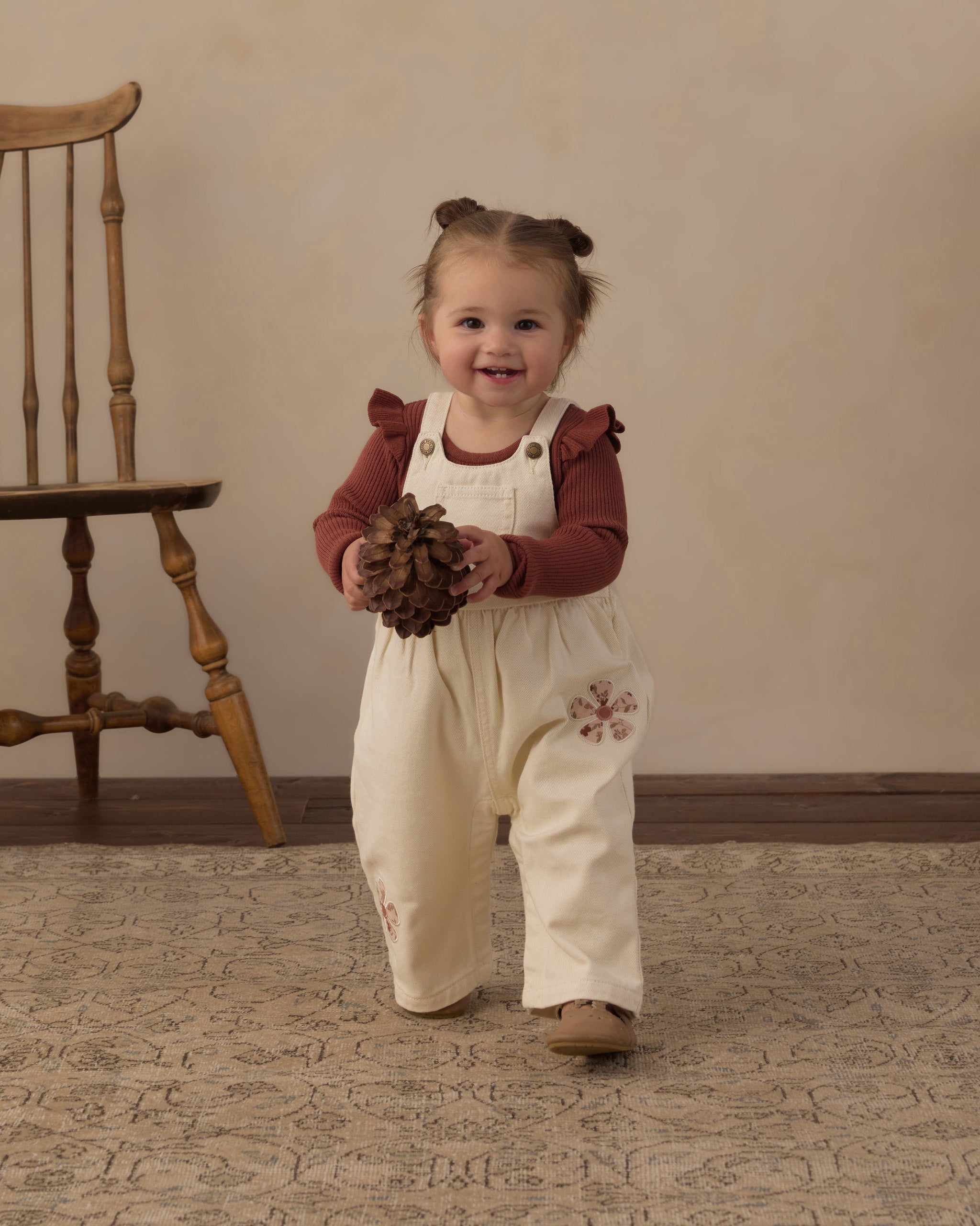 Shoulder Ruffle Bodysuit Brick - Rylee + Cru | Kids Clothes | Trendy Baby Clothes | Modern Infant Outfits |
