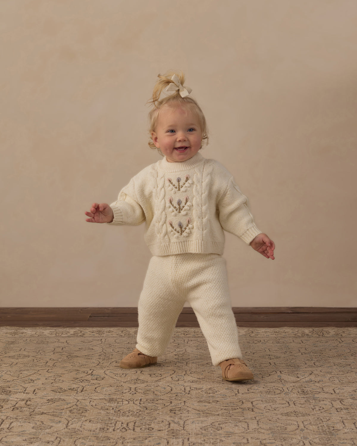 Knit Pant Natural - Rylee + Cru | Kids Clothes | Trendy Baby Clothes | Modern Infant Outfits |