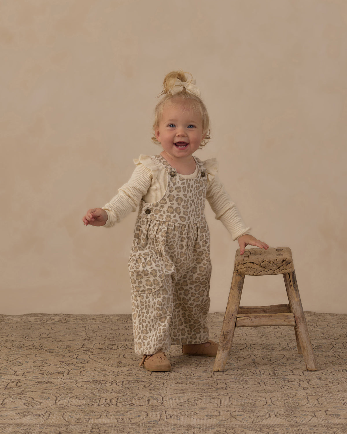 Shoulder Ruffle Bodysuit Natural - Rylee + Cru | Kids Clothes | Trendy Baby Clothes | Modern Infant Outfits |