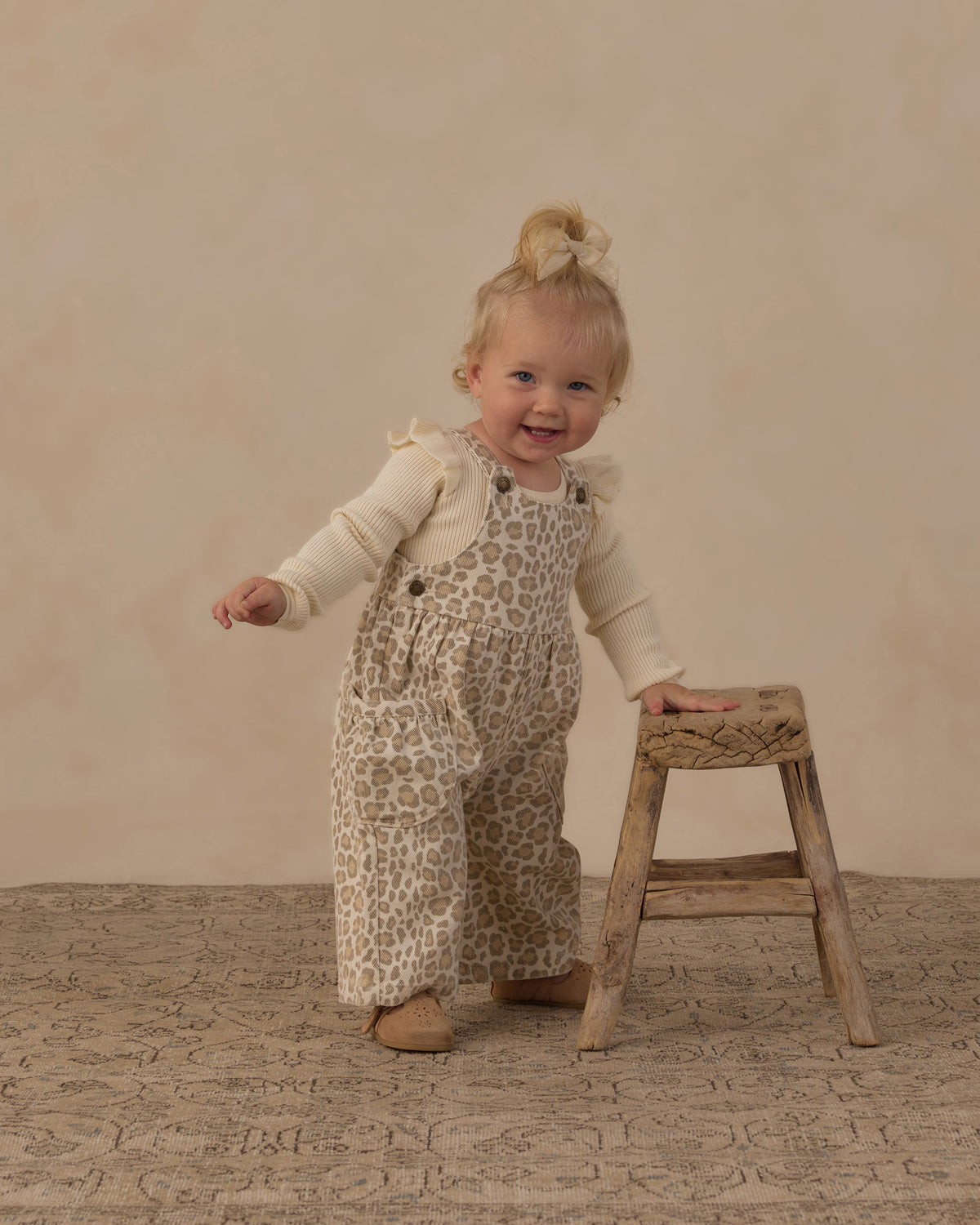 Shoulder Ruffle Bodysuit Natural - Rylee + Cru | Kids Clothes | Trendy Baby Clothes | Modern Infant Outfits |