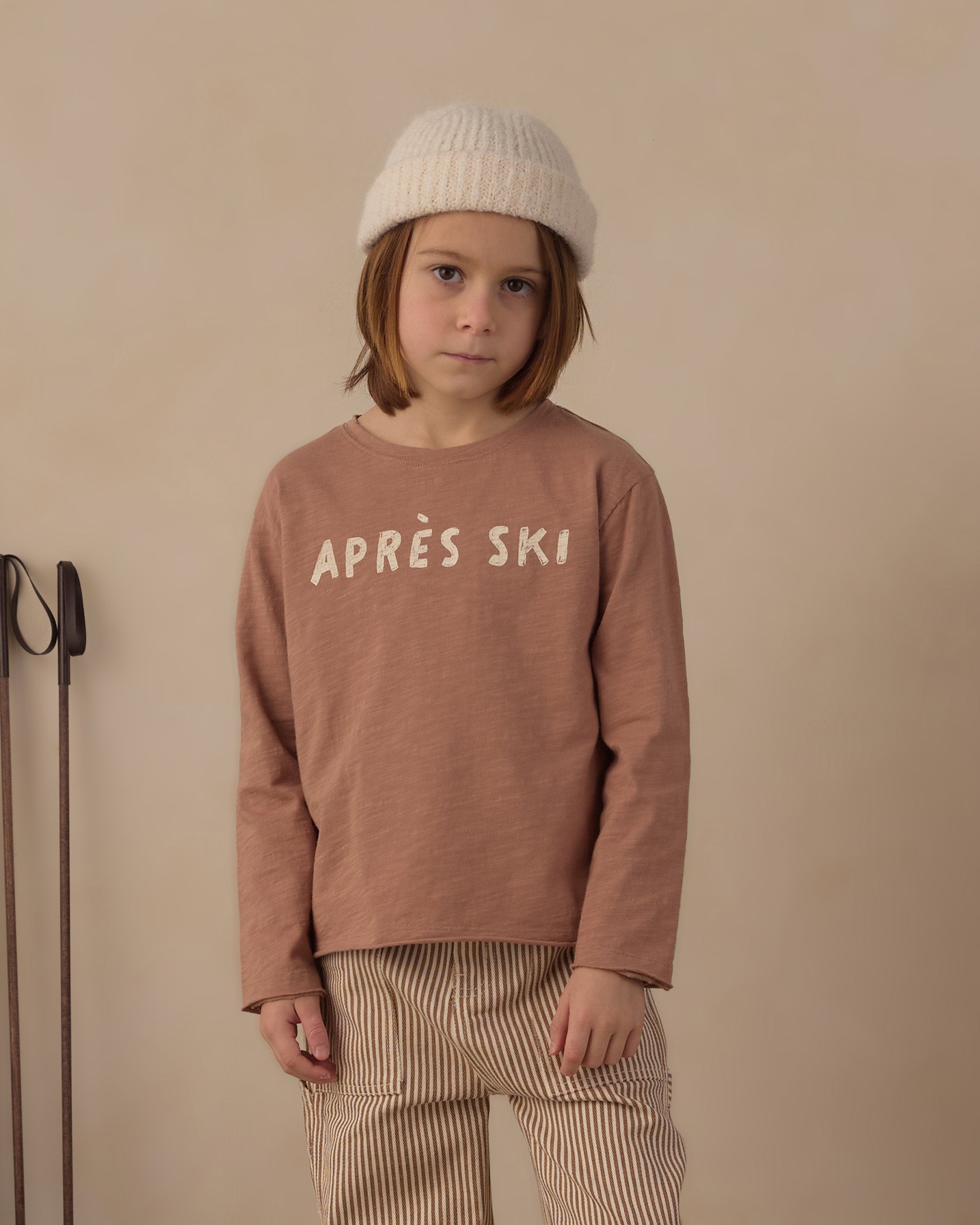 Raw Edge Long Sleeve Tee Apres Ski - Rylee + Cru | Kids Clothes | Trendy Baby Clothes | Modern Infant Outfits |