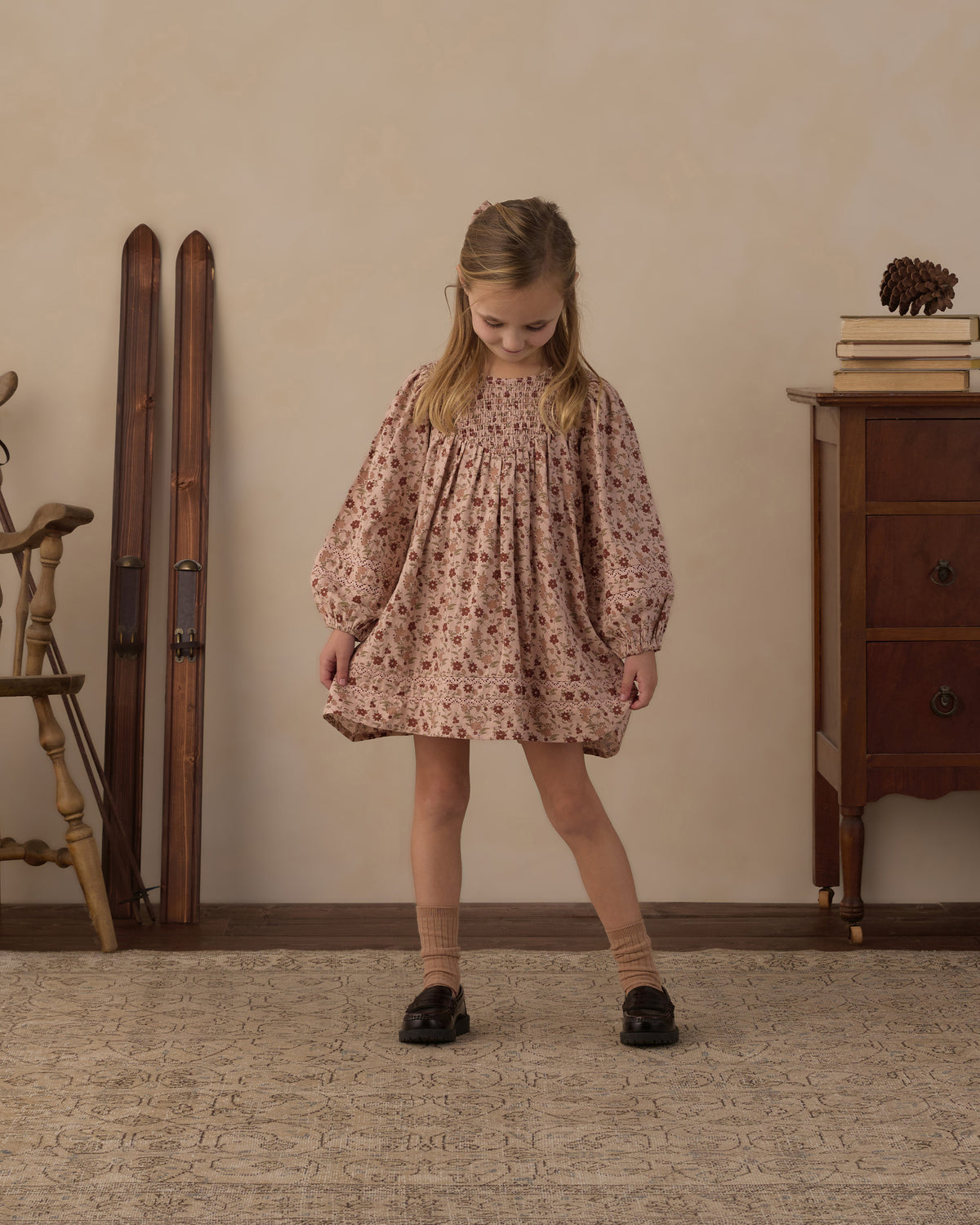 Selene Dress Pink Floral - Rylee + Cru | Kids Clothes | Trendy Baby Clothes | Modern Infant Outfits |