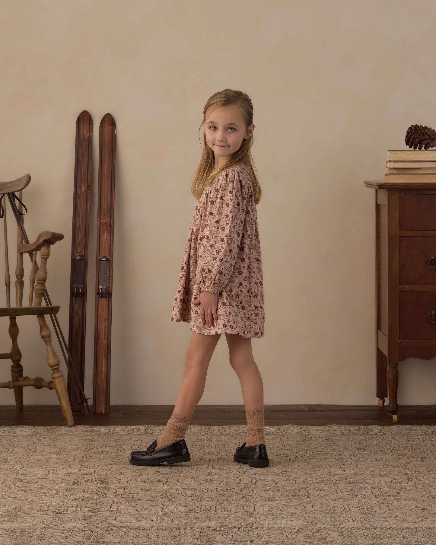 Selene Dress Pink Floral - Rylee + Cru | Kids Clothes | Trendy Baby Clothes | Modern Infant Outfits |
