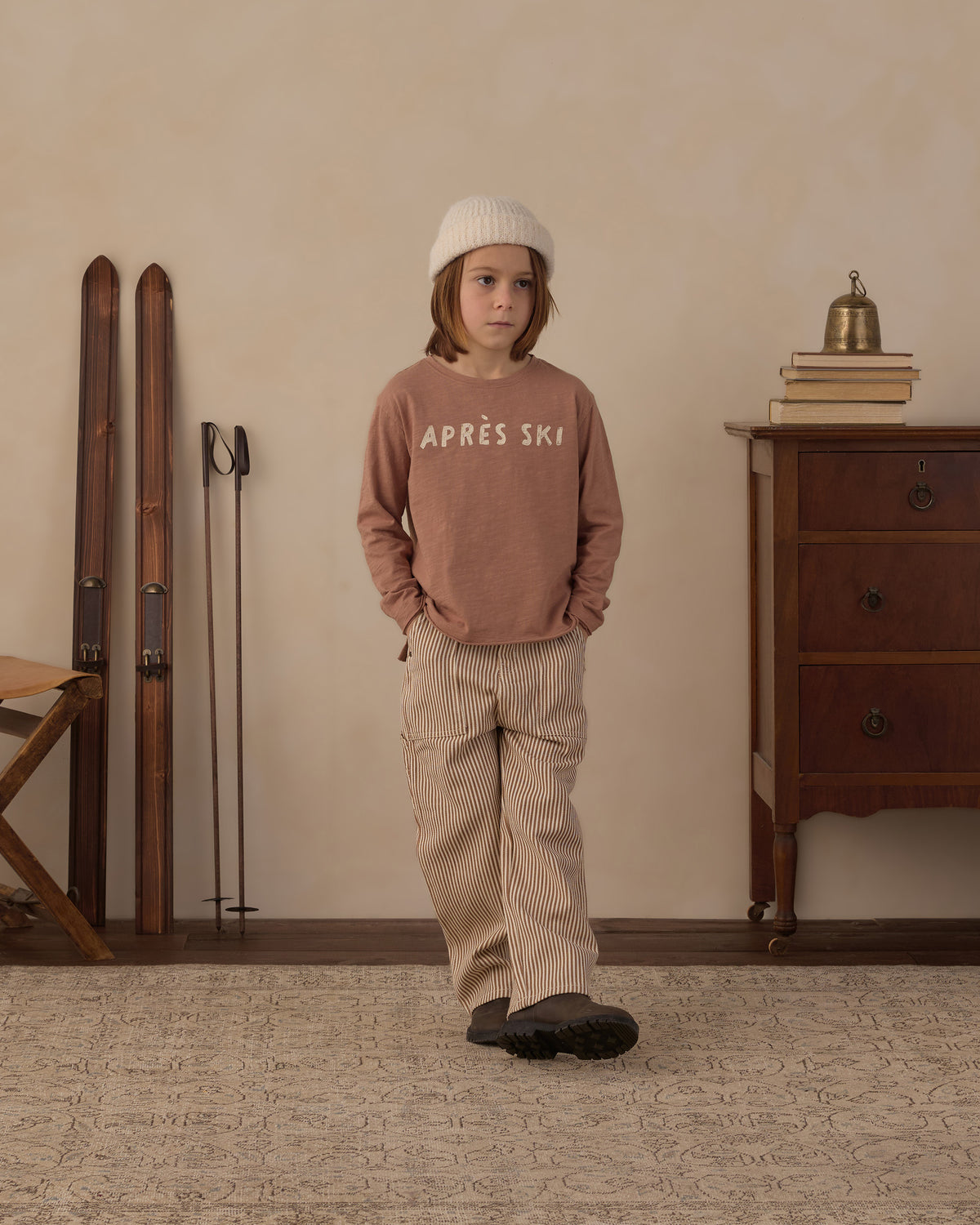 Raw Edge Long Sleeve Tee Apres Ski - Rylee + Cru | Kids Clothes | Trendy Baby Clothes | Modern Infant Outfits |