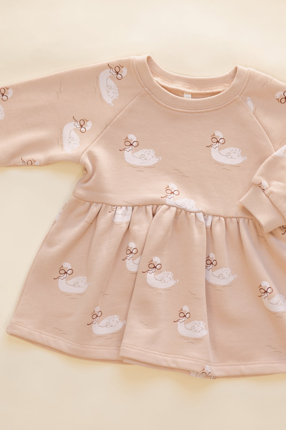Raglan Dress Swans - Rylee + Cru | Kids Clothes | Trendy Baby Clothes | Modern Infant Outfits |