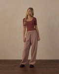 Teen Wide Leg Pant Brick Check - Rylee + Cru | Kids Clothes | Trendy Baby Clothes | Modern Infant Outfits |