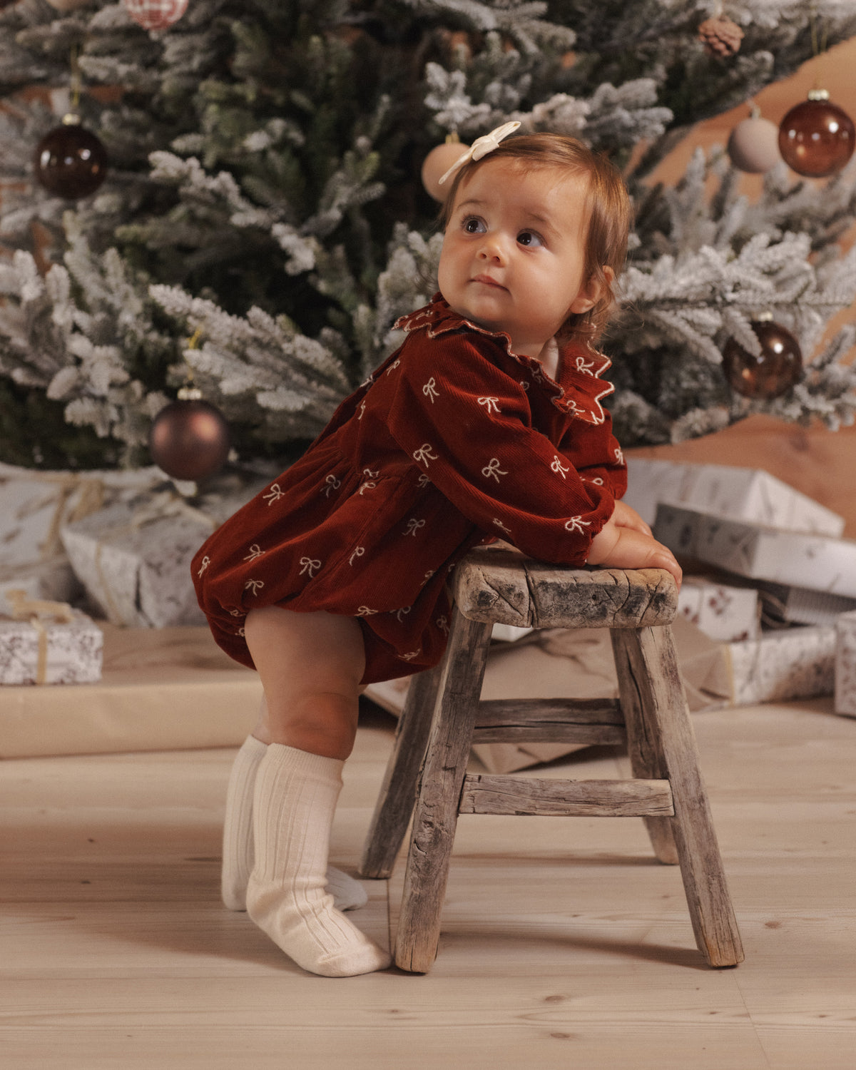 Freya Romper Bows - Rylee + Cru | Kids Clothes | Trendy Baby Clothes | Modern Infant Outfits |