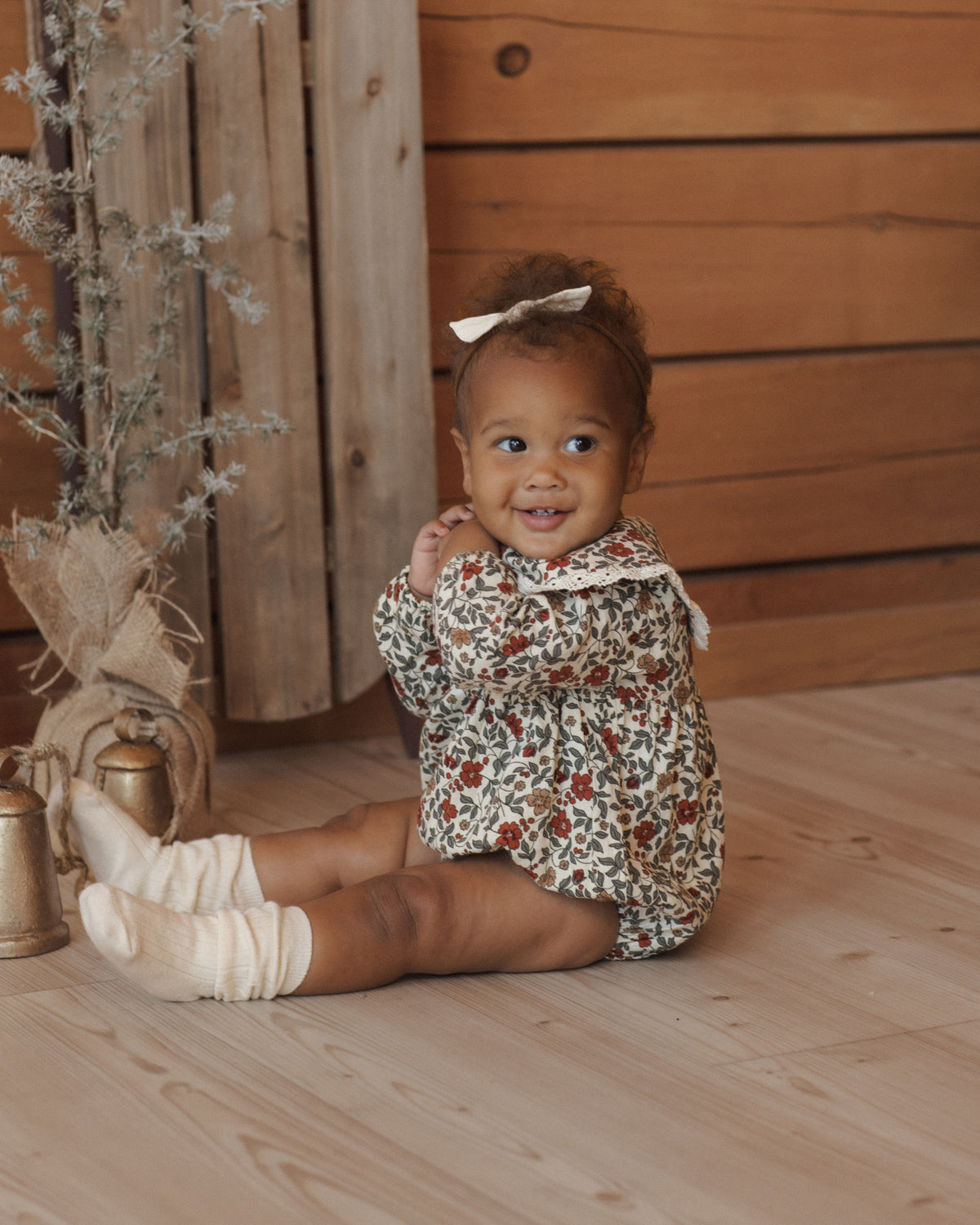 Fern Romper Holiday Floral - Rylee + Cru | Kids Clothes | Trendy Baby Clothes | Modern Infant Outfits |
