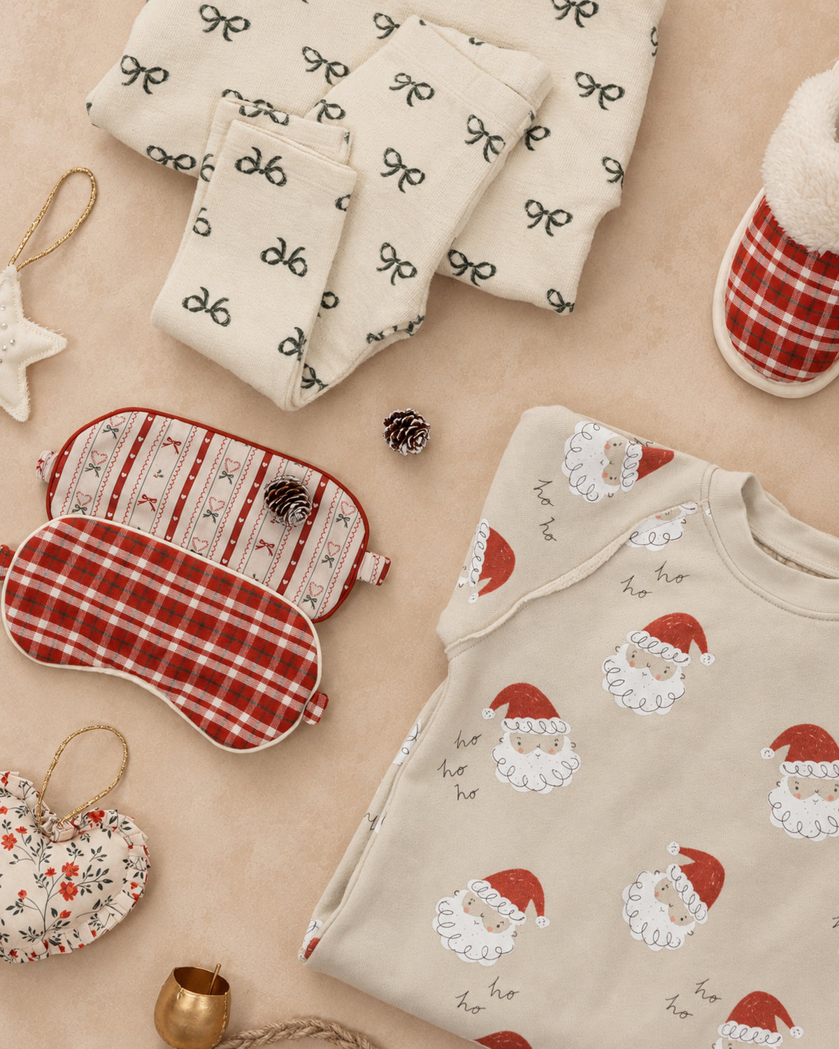 Raglan Jumpsuit Santa - Rylee + Cru | Kids Clothes | Trendy Baby Clothes | Modern Infant Outfits |
