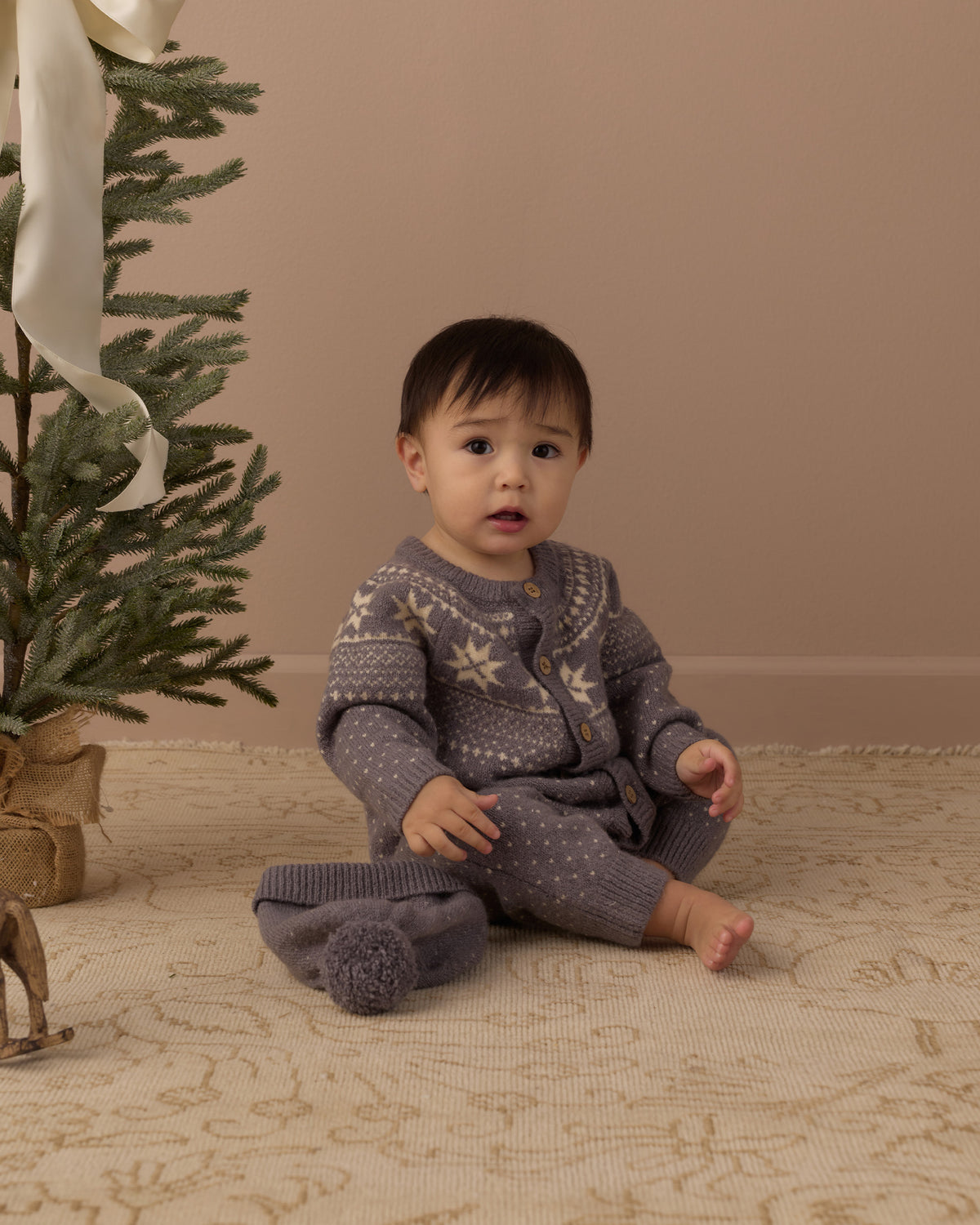 Beanie Slate Birdseye - Rylee + Cru | Kids Clothes | Trendy Baby Clothes | Modern Infant Outfits |