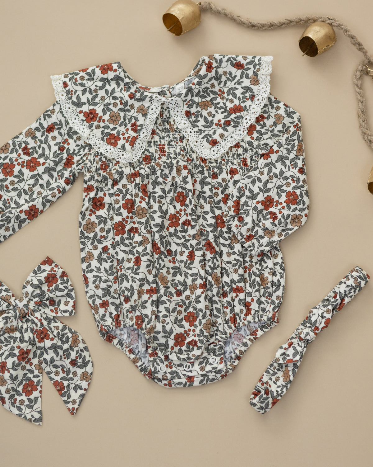 Fern Romper Holiday Floral - Rylee + Cru | Kids Clothes | Trendy Baby Clothes | Modern Infant Outfits |
