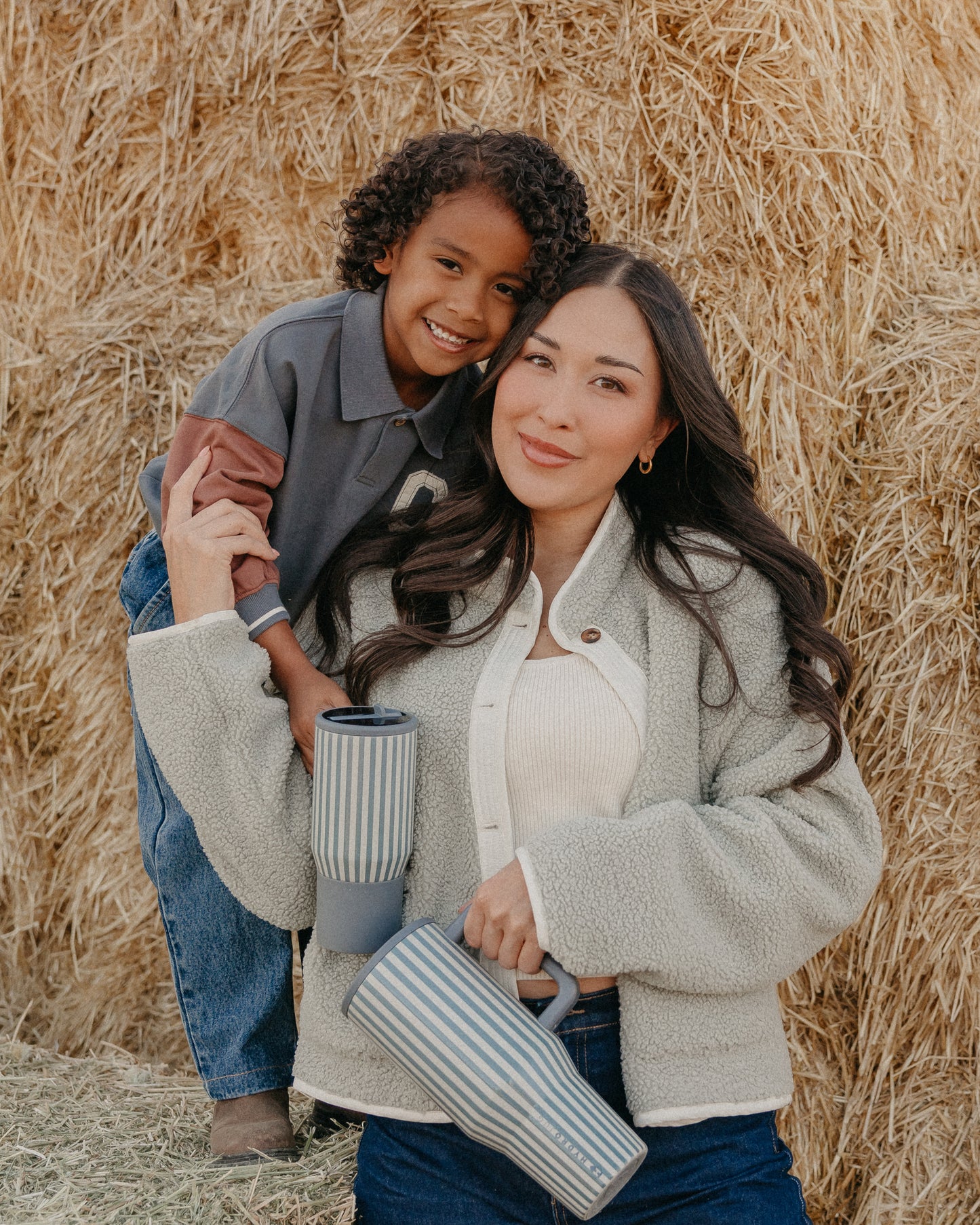 Traveler 40oz - Midnight Sage Stripes - Rylee + Cru | Kids Clothes | Trendy Baby Clothes | Modern Infant Outfits |