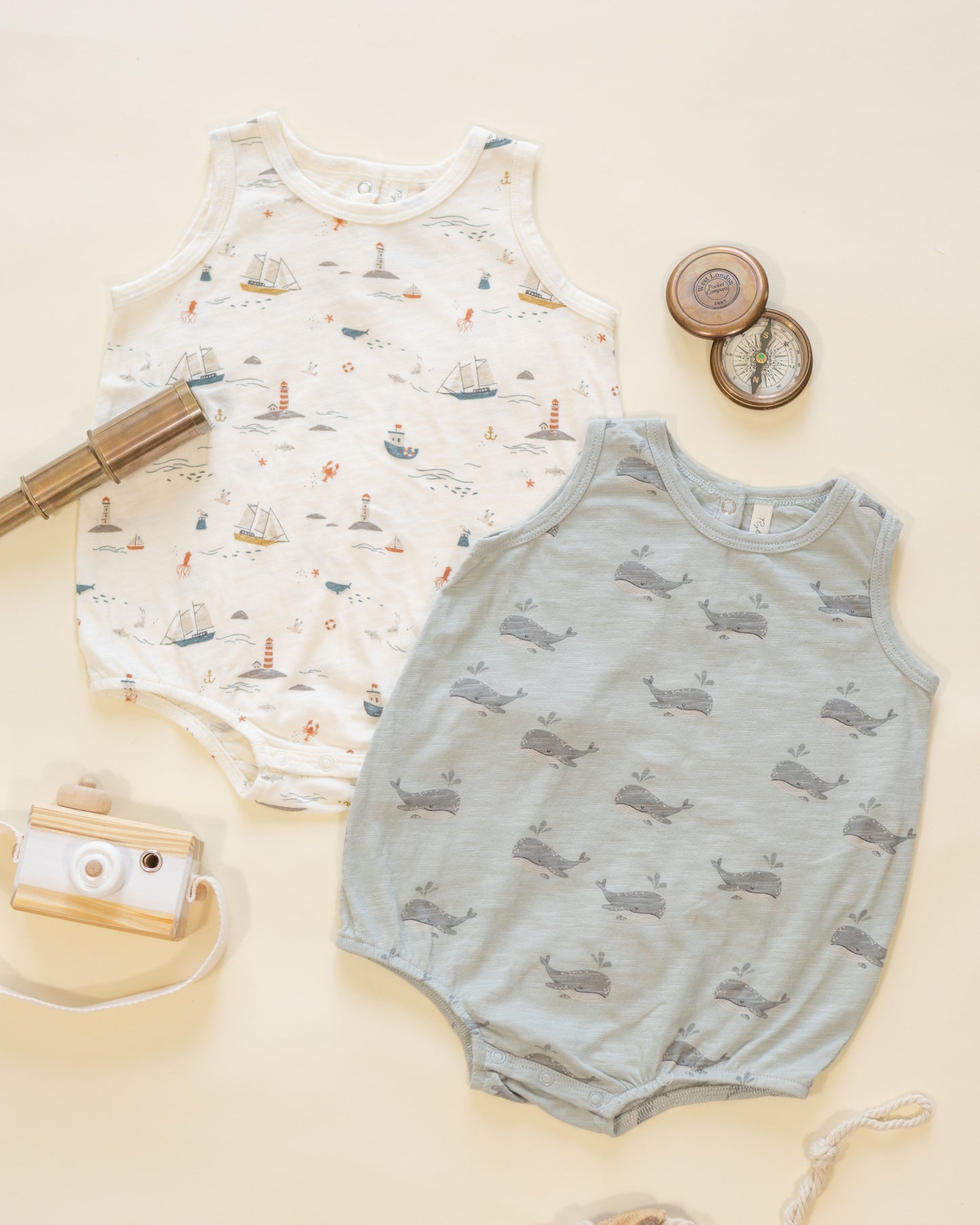 Bubble Onesie Nautical - Rylee + Cru | Kids Clothes | Trendy Baby Clothes | Modern Infant Outfits |
