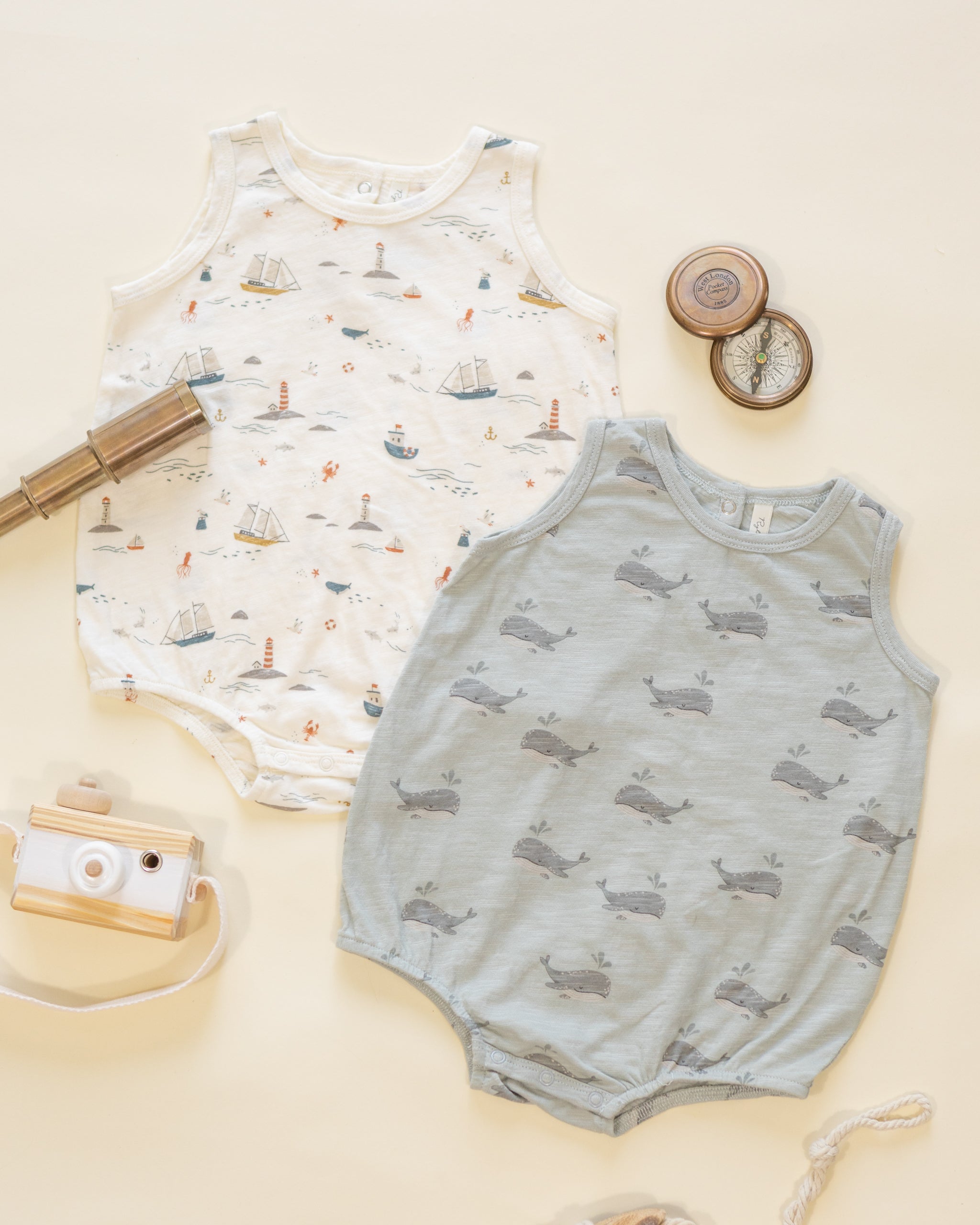 Bubble Onesie Nautical - Rylee + Cru | Kids Clothes | Trendy Baby Clothes | Modern Infant Outfits |