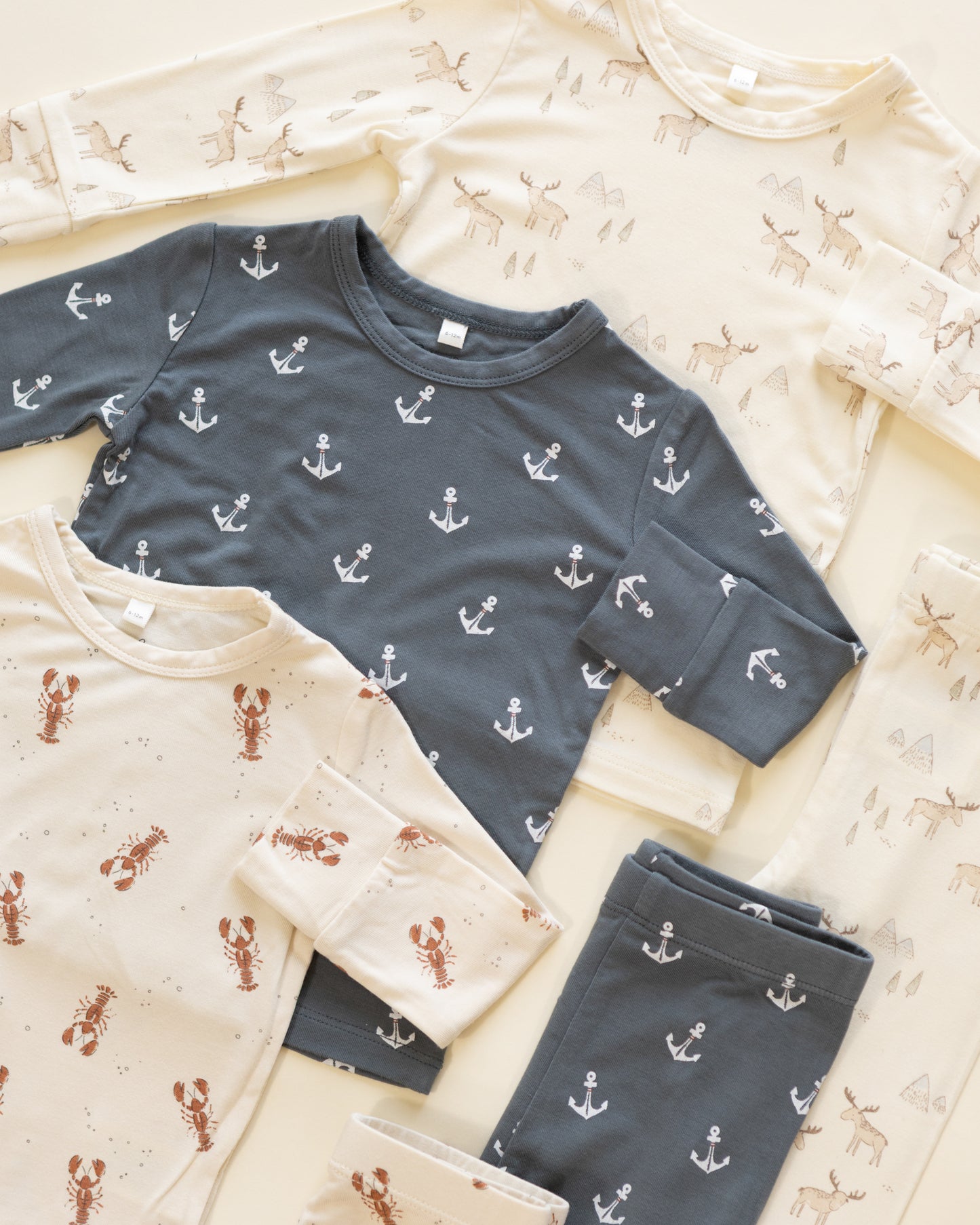 Long Sleeve Pajamas Moose - Rylee + Cru | Kids Clothes | Trendy Baby Clothes | Modern Infant Outfits |