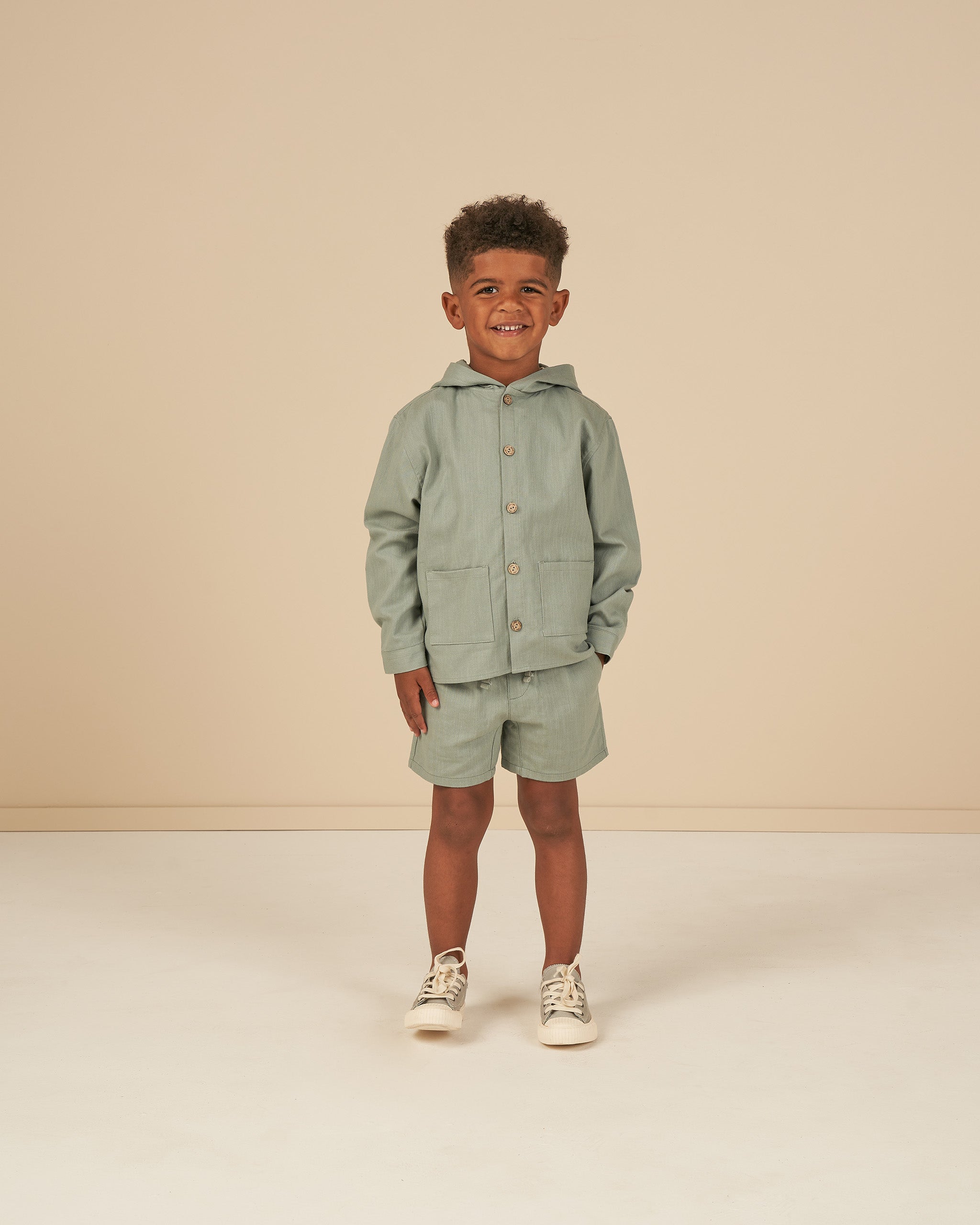 Bermuda Short || Aqua - Rylee + Cru | Kids Clothes | Trendy Baby Clothes | Modern Infant Outfits |
