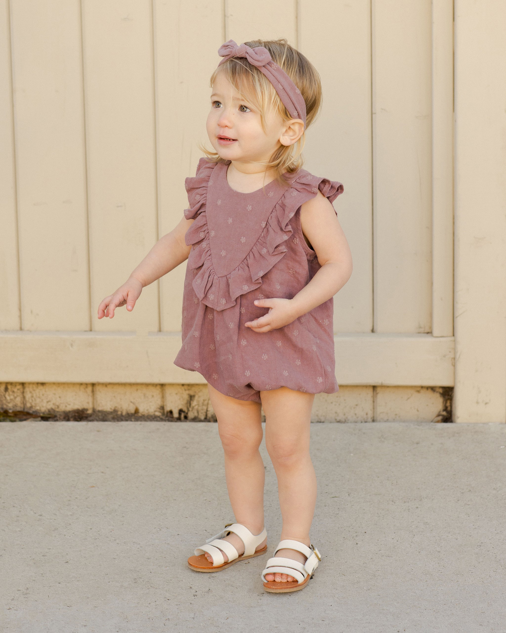Maisie Romper || Mulberry Daisy - Rylee + Cru | Kids Clothes | Trendy Baby Clothes | Modern Infant Outfits |