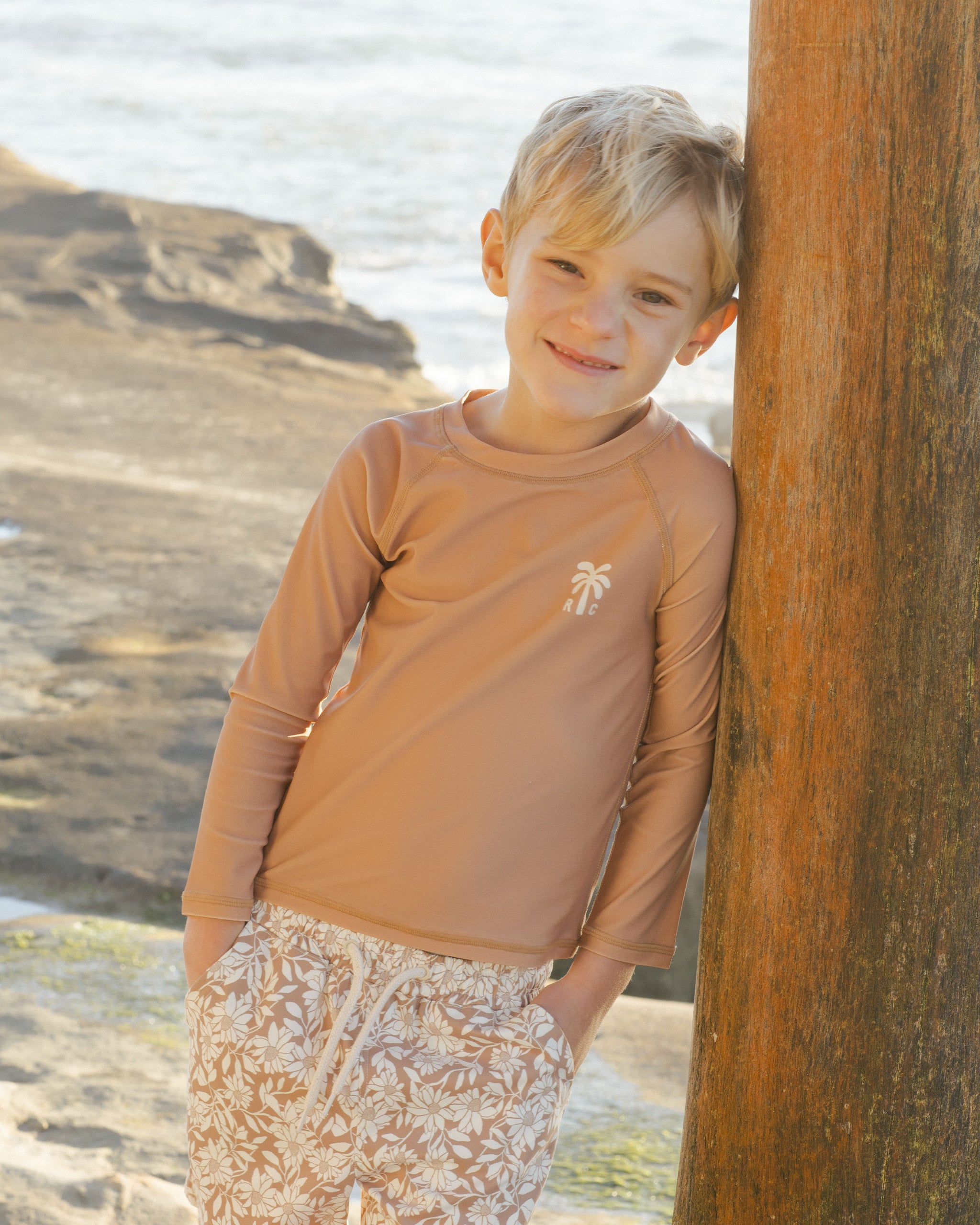 Rash Guard || Clay - Rylee + Cru | Kids Clothes | Trendy Baby Clothes | Modern Infant Outfits |