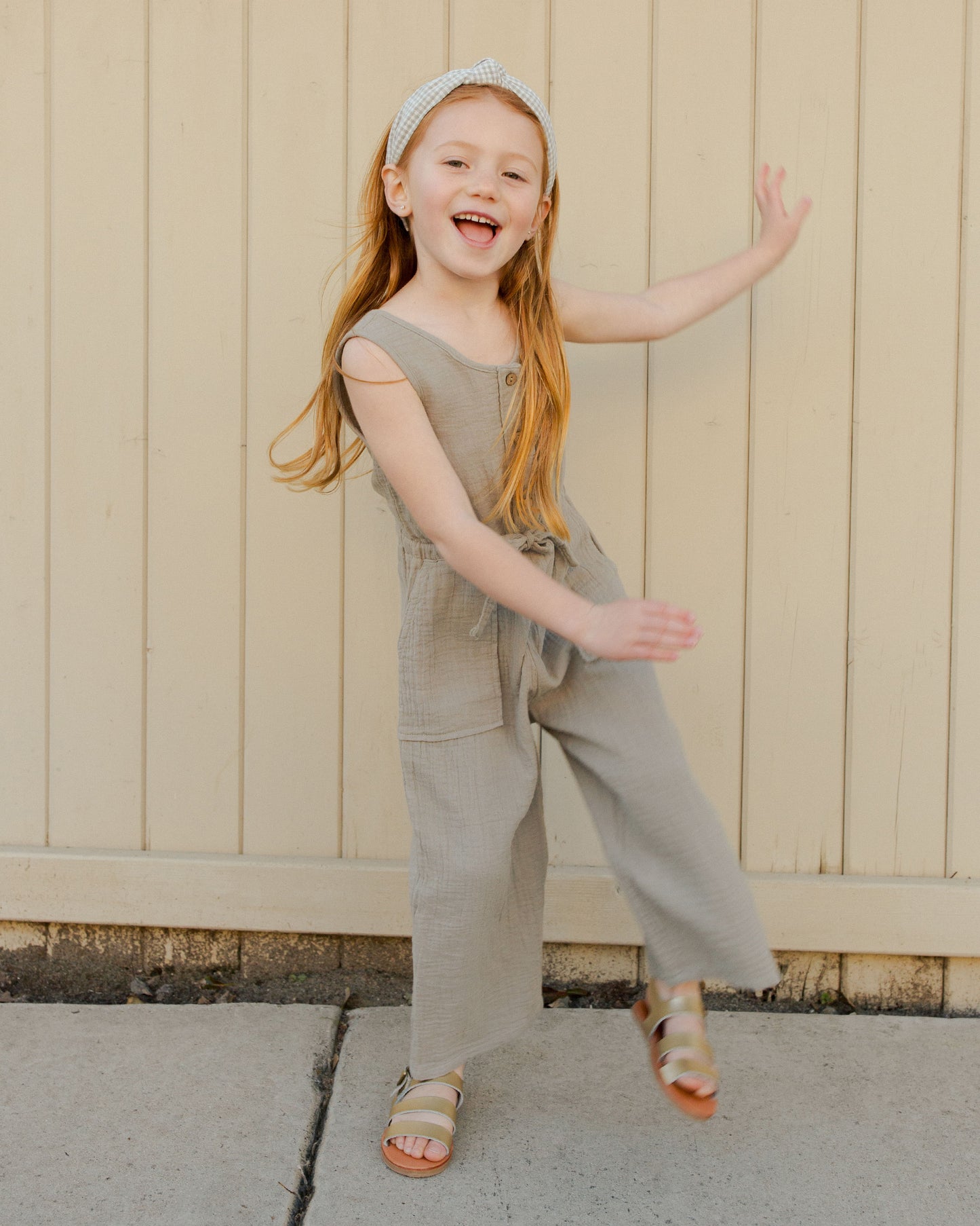 Charlee Jumpsuit || Sage - Rylee + Cru | Kids Clothes | Trendy Baby Clothes | Modern Infant Outfits |
