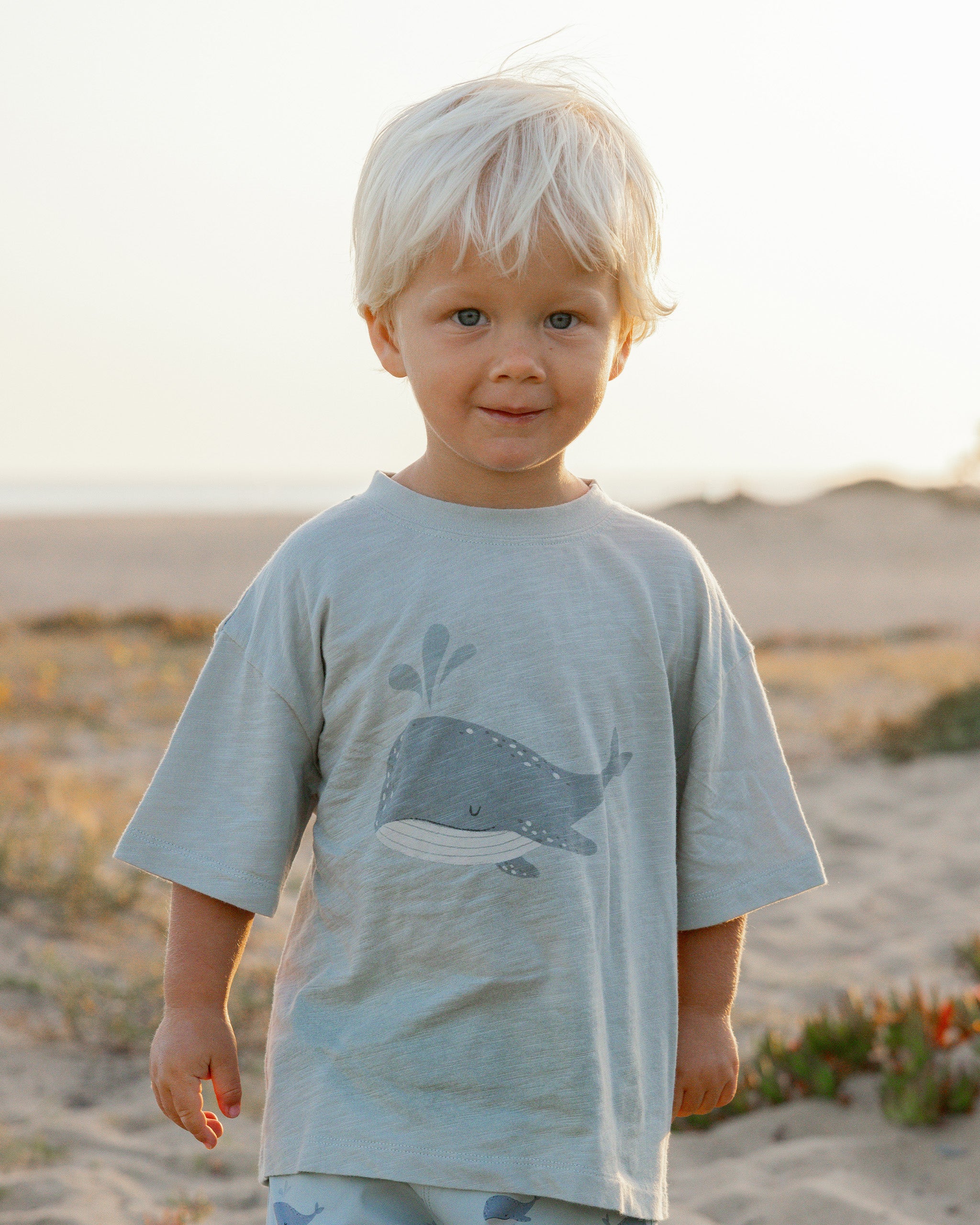Relaxed Tee || Whale - Rylee + Cru | Kids Clothes | Trendy Baby Clothes | Modern Infant Outfits |