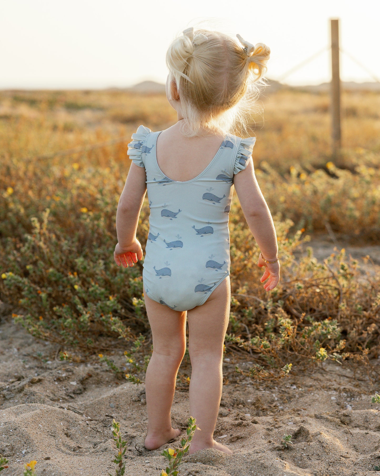 Scoop Back One-Piece || Whales - Rylee + Cru | Kids Clothes | Trendy Baby Clothes | Modern Infant Outfits |