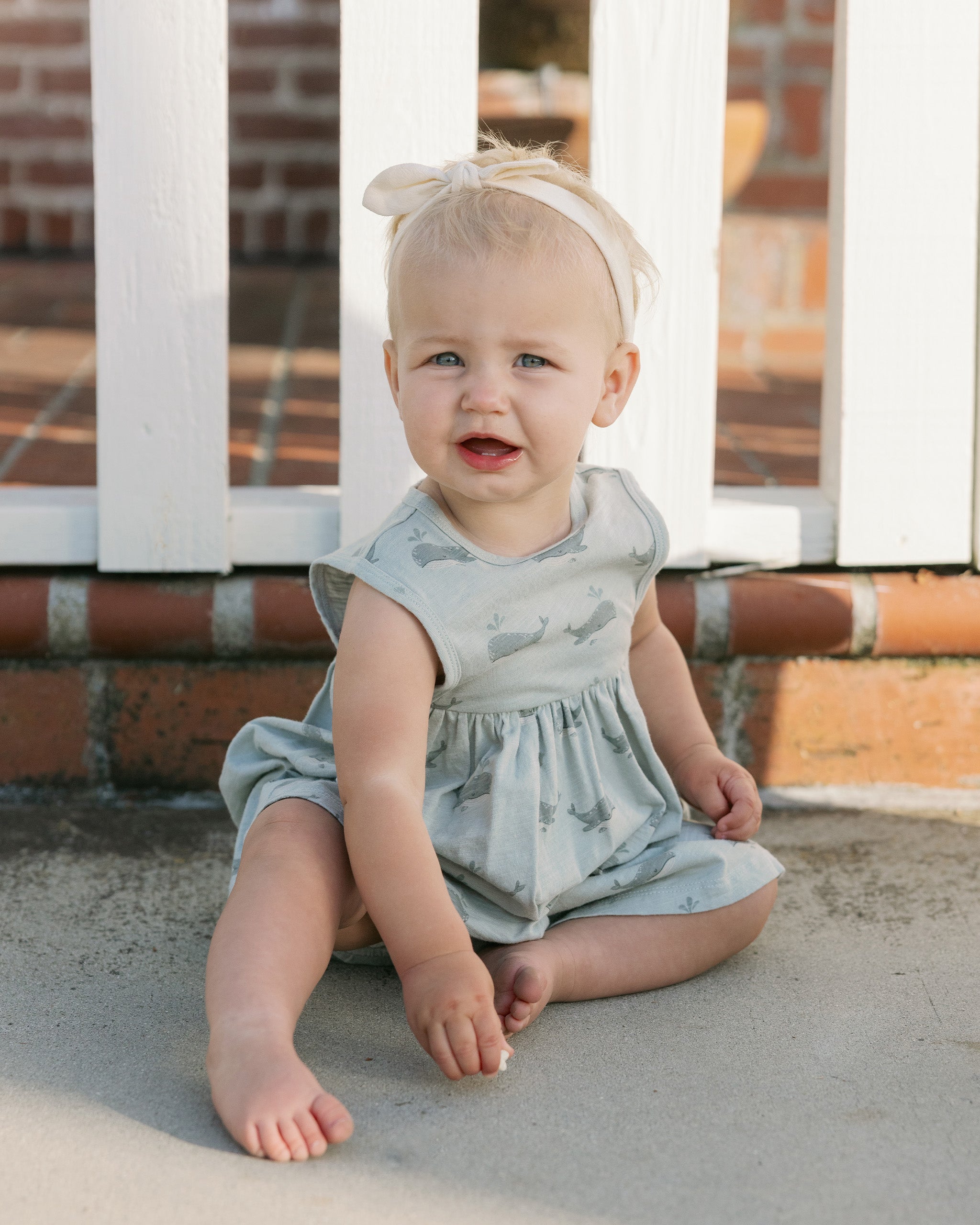 Layla Dress || Whales - Rylee + Cru | Kids Clothes | Trendy Baby Clothes | Modern Infant Outfits |